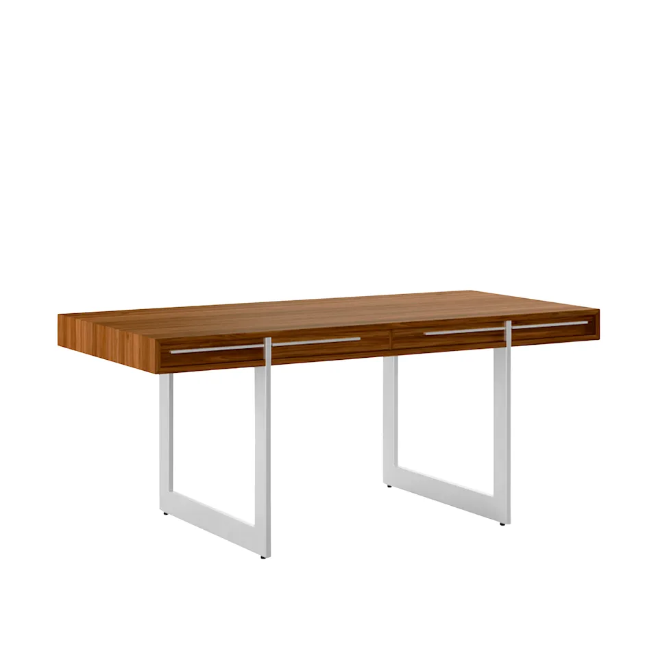 AK 1340 Desk, Oiled walnut, Stainless steel legs