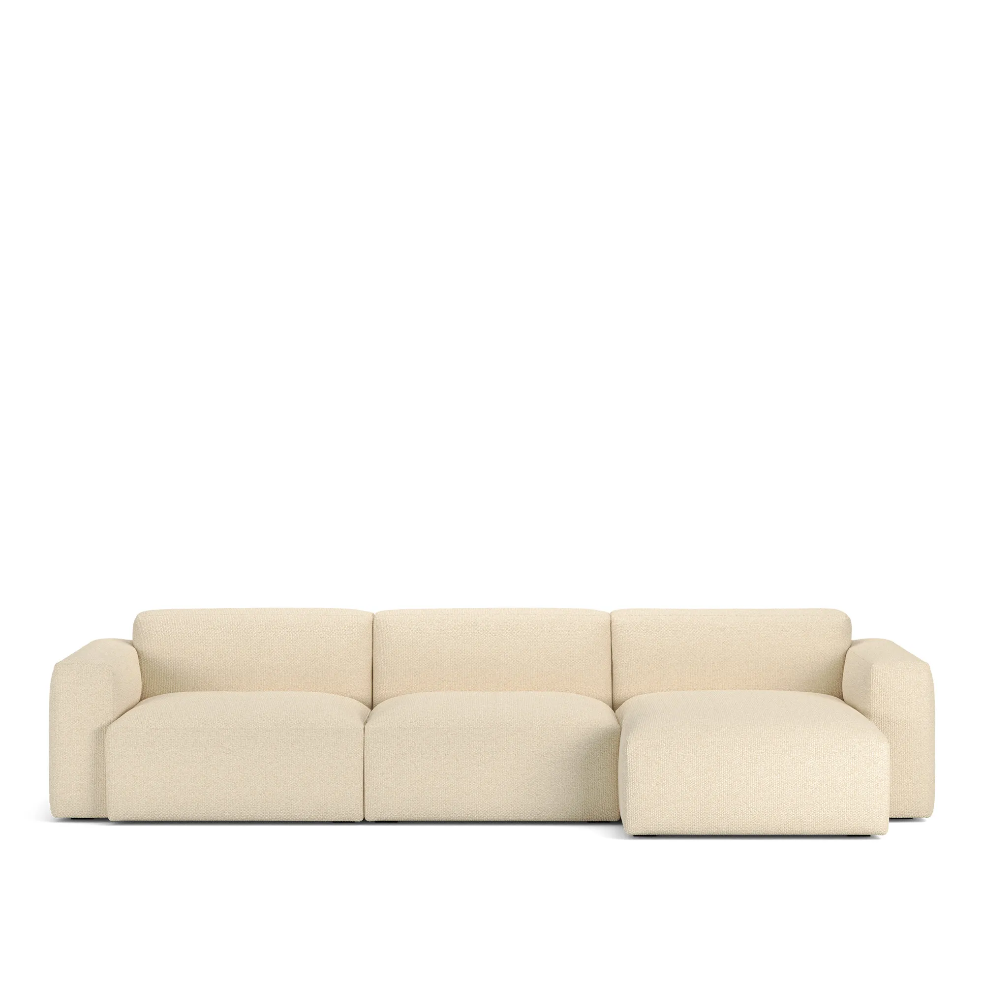 Brick 3-Seater Chaise Lounge Right - 1