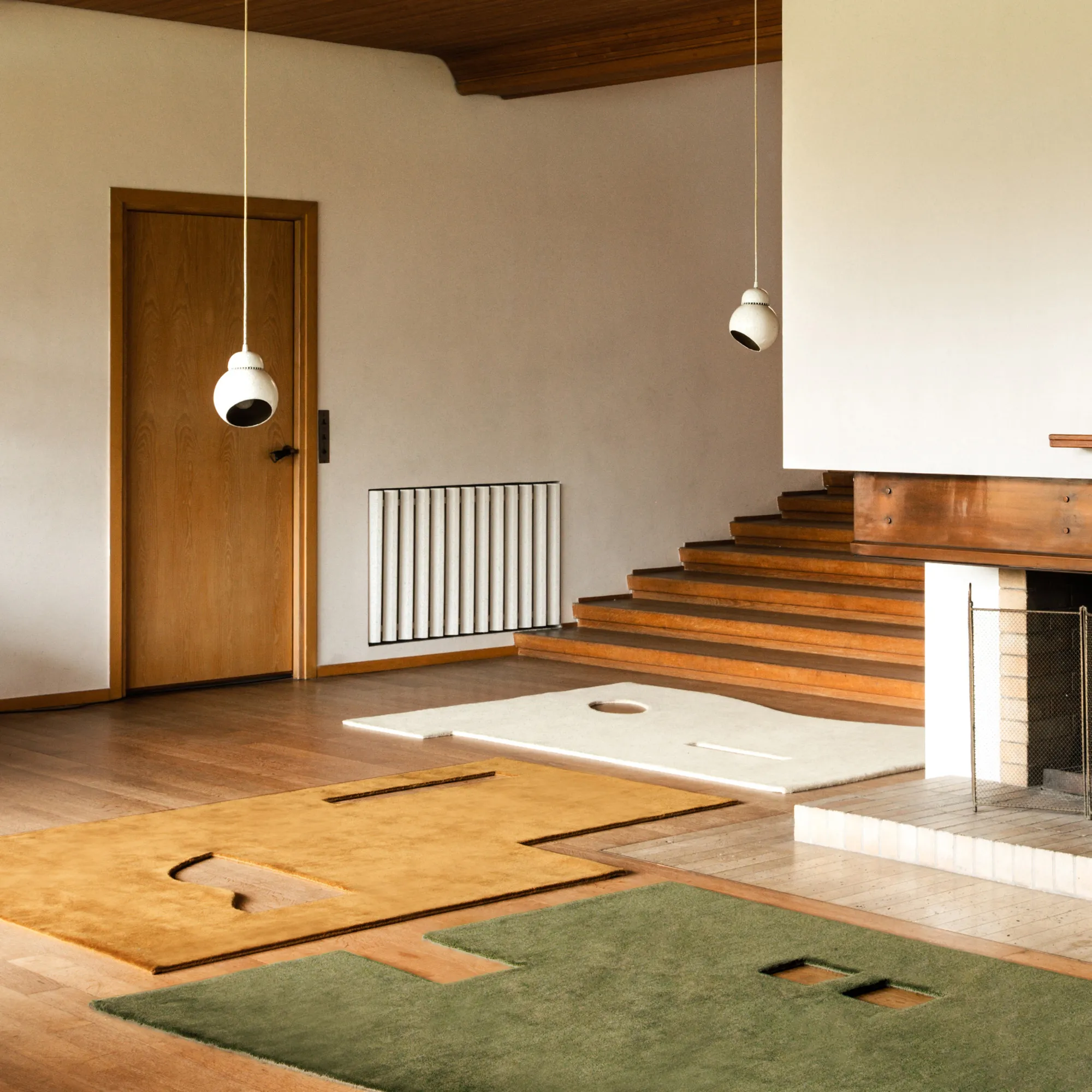 Garance Dusty White Wool Rug - 10