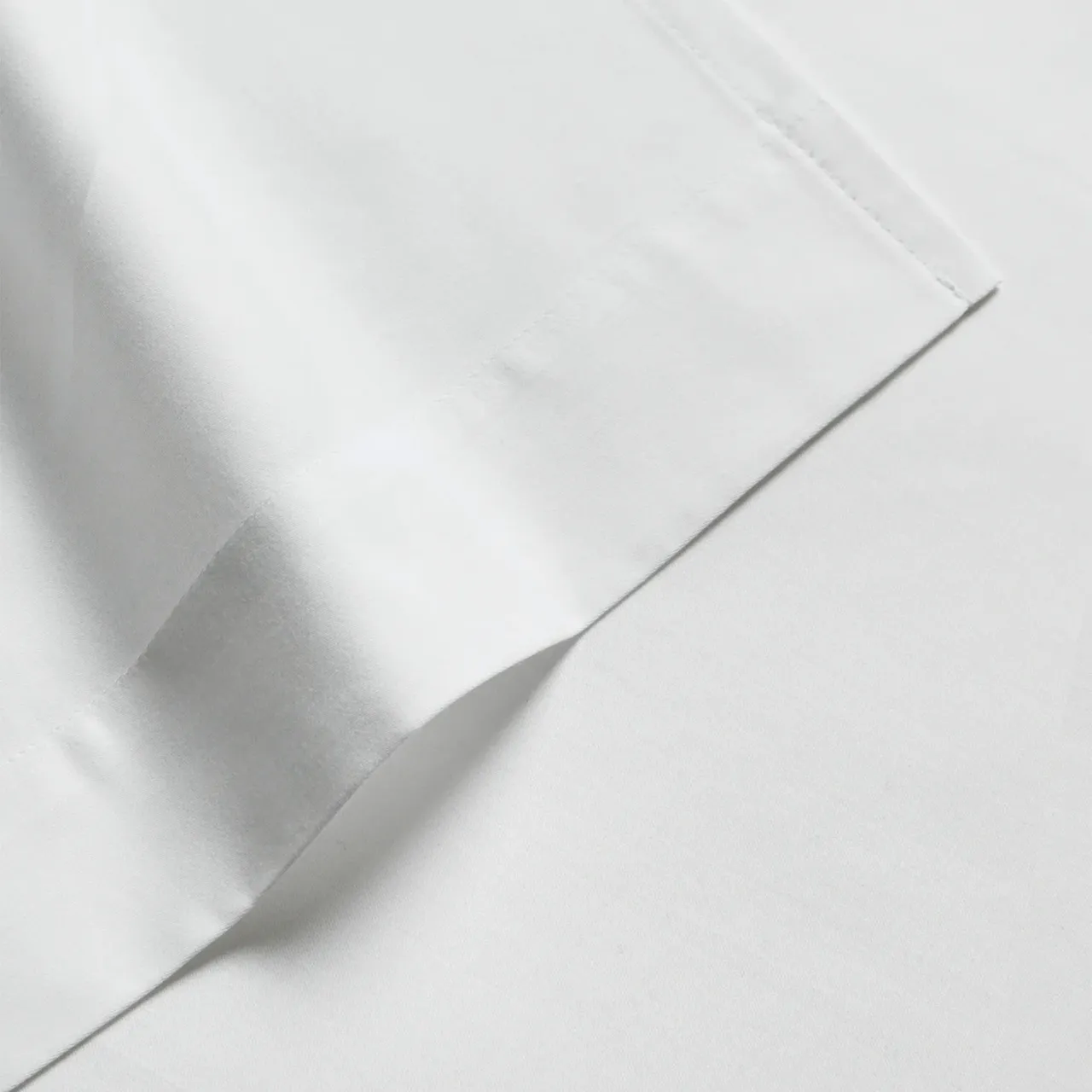 Satina Flat Sheet Organic White