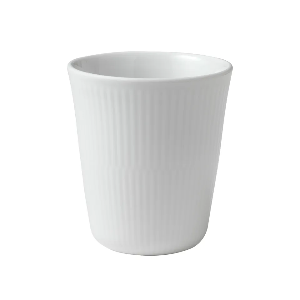 White Fluted Thermo Mug 29 cl