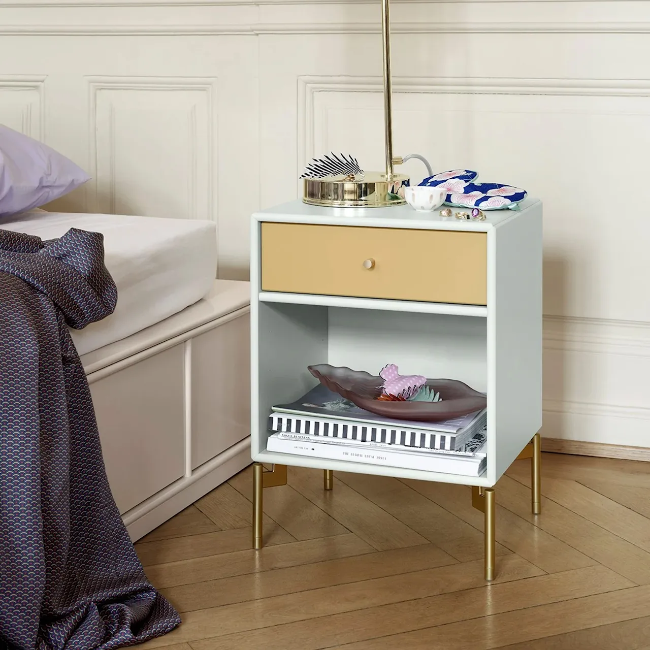 Dream Nightstand - Anthracite / Matt Chrome Legs