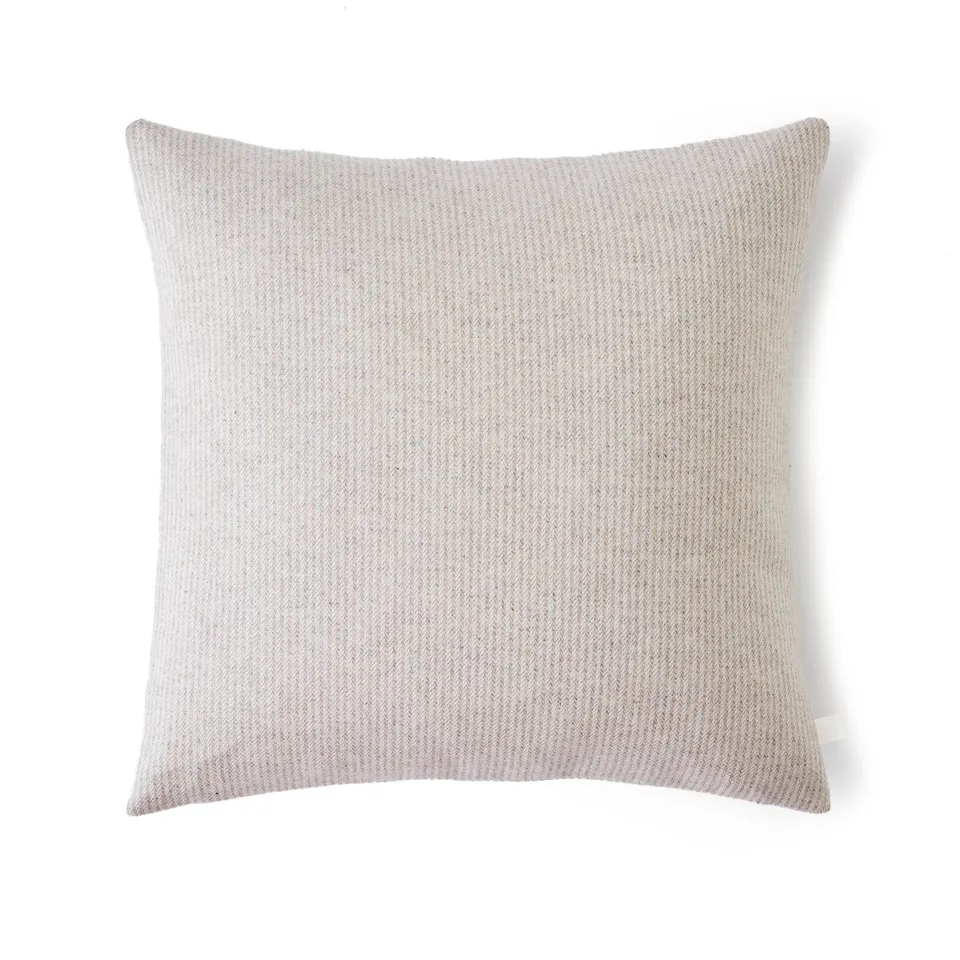 Wool Stripe Cushion - 50 x 50 cm, Barzio Light Beige