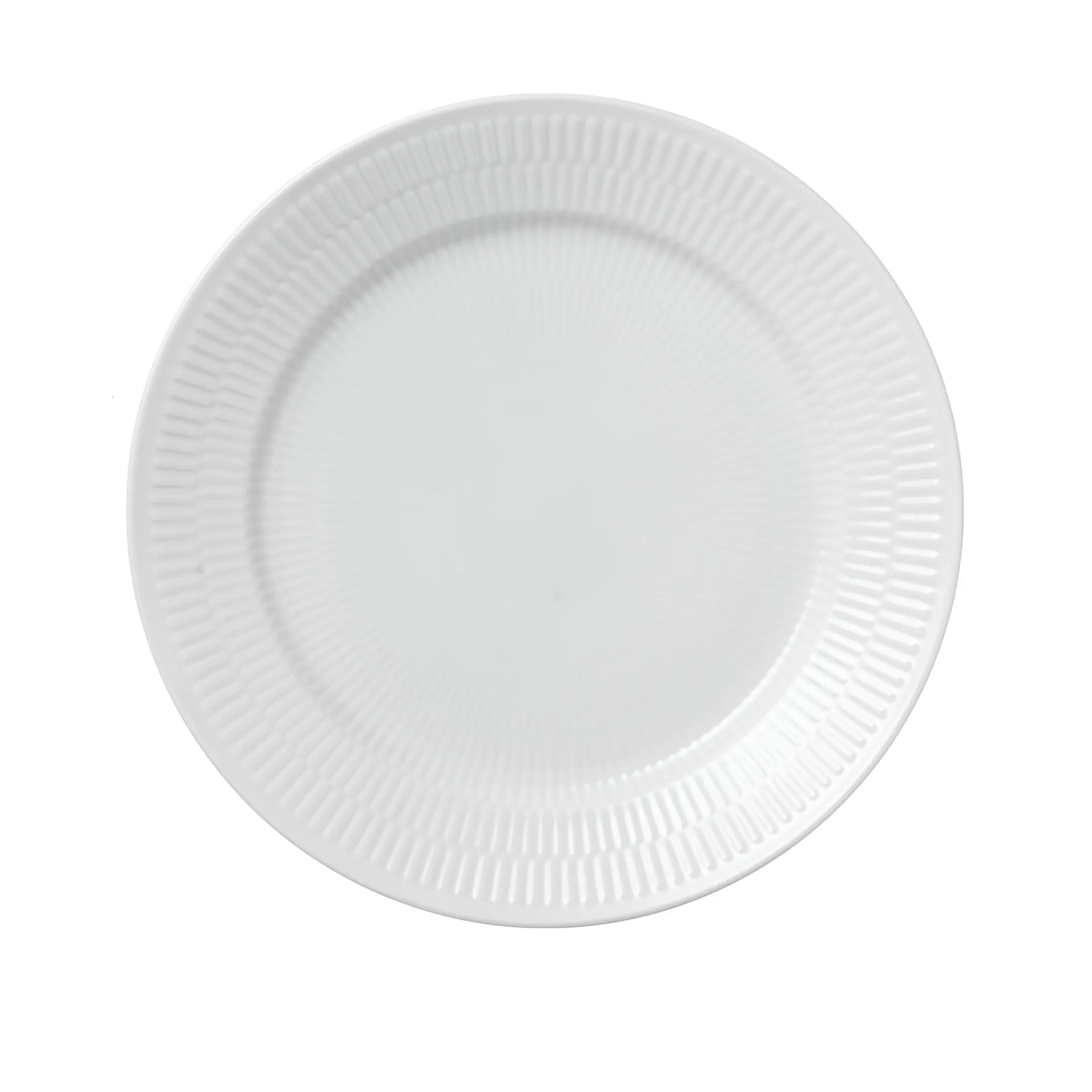 White Fluted Tallerken 25 cm - Royal Copenhagen - NO GA