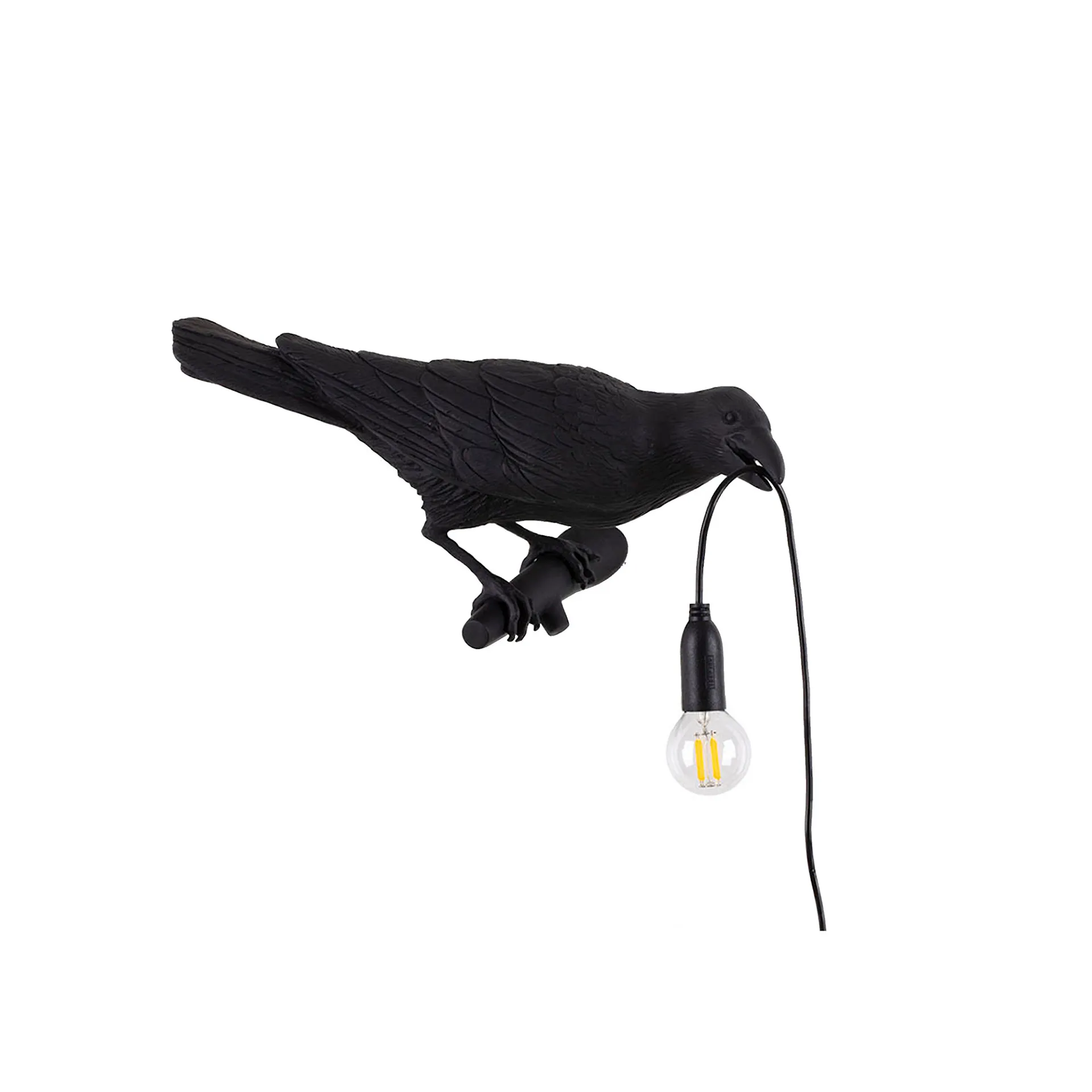 Bird Lamp Looking Right - Black - Seletti - NO GA