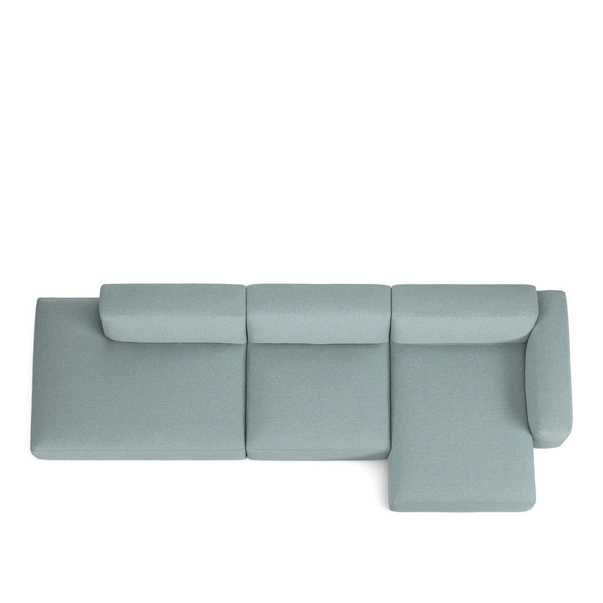 Brick 3-Seater Chaise Lounge Open End Left - 8
