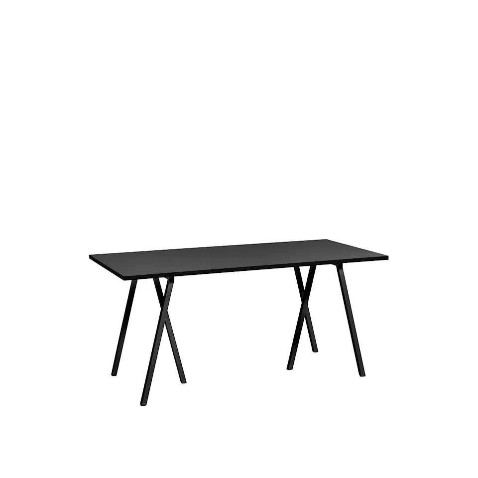 Loop Stand Table with Support Black 160 x 77,5 cm