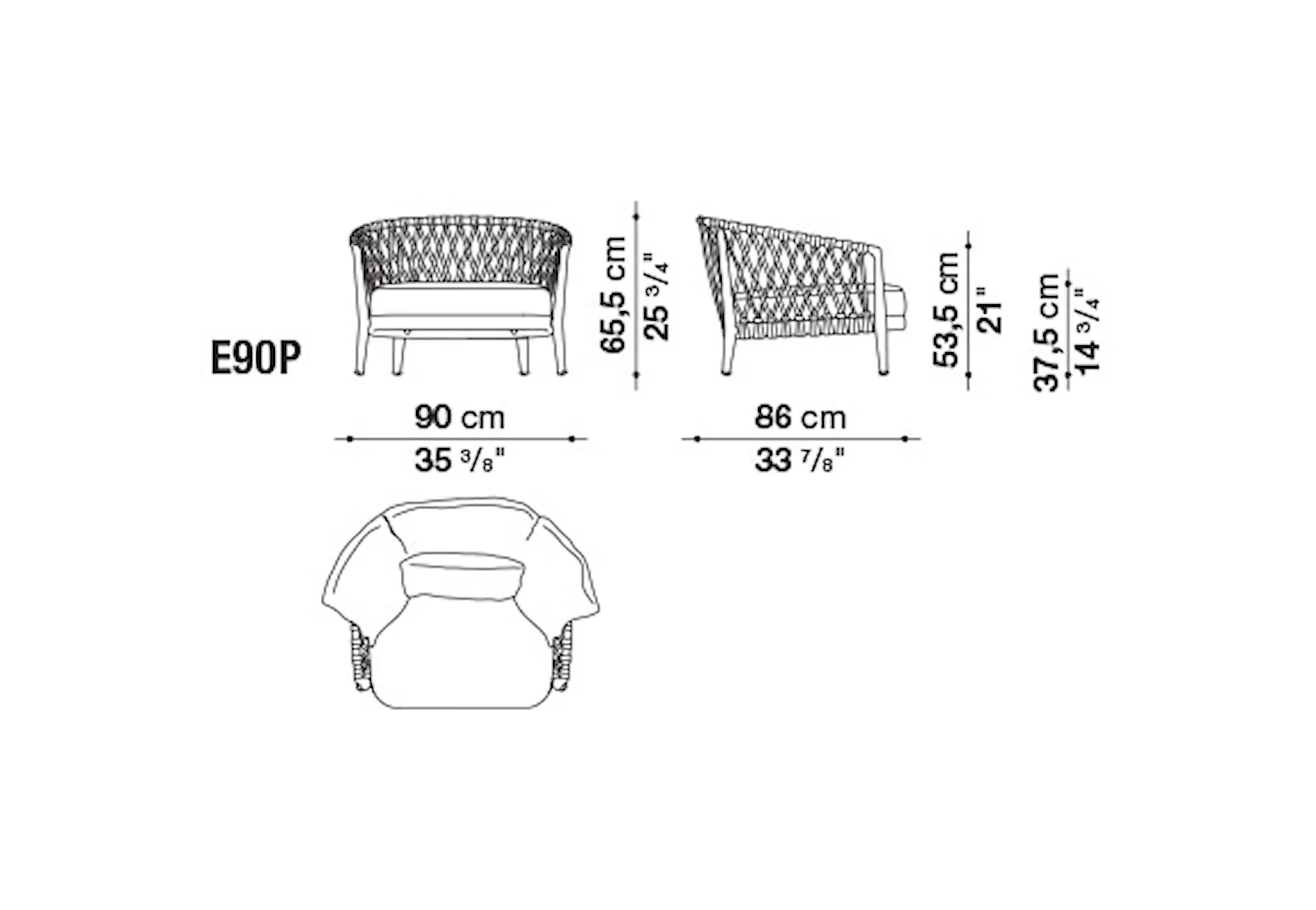 Erica Outdoor Armchair - B&B Italia - Antonio Citterio - NO GA