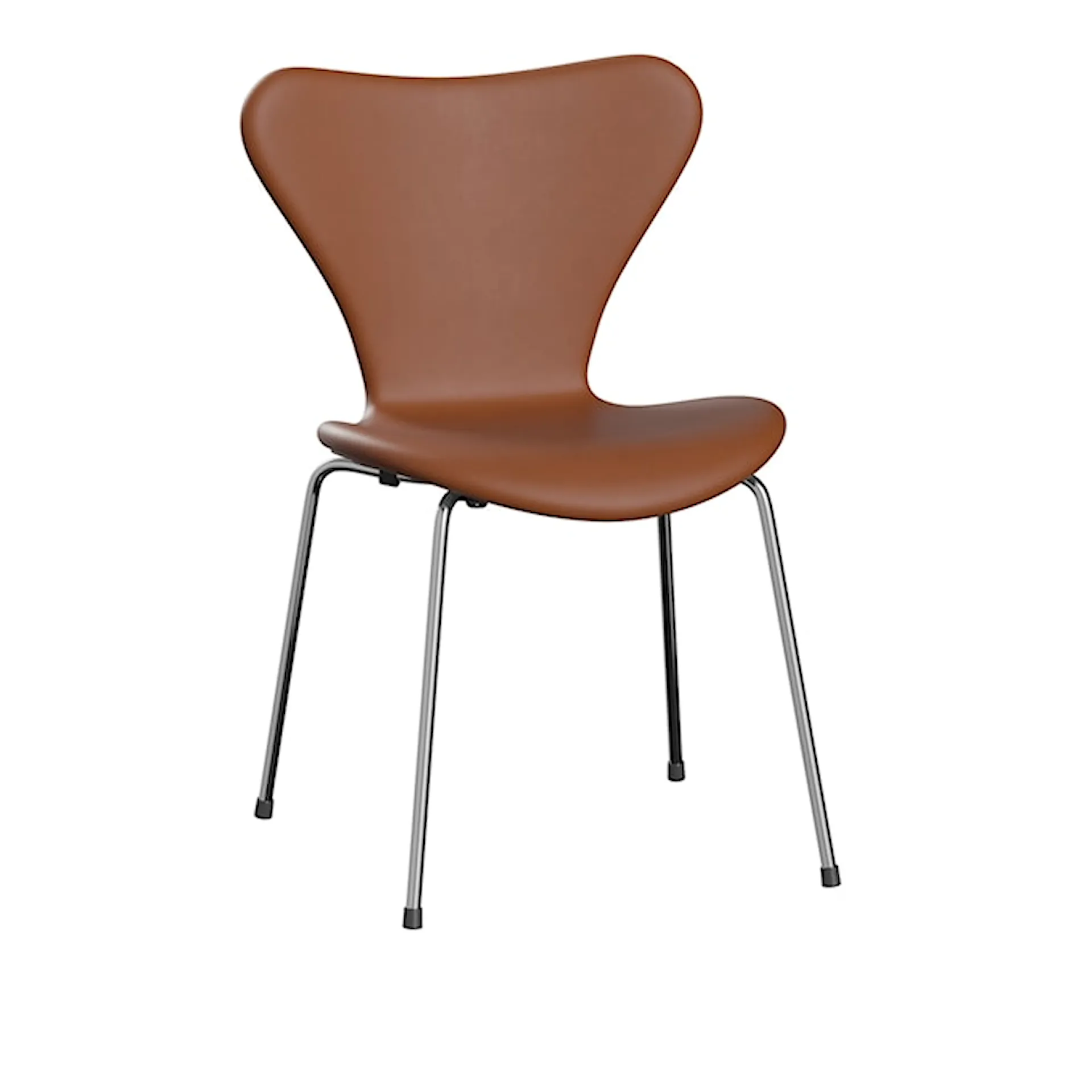 Series 7 chair 3107 fully upholstered leather steel frame chrome - Fritz Hansen - Arne Jacobsen - NO GA