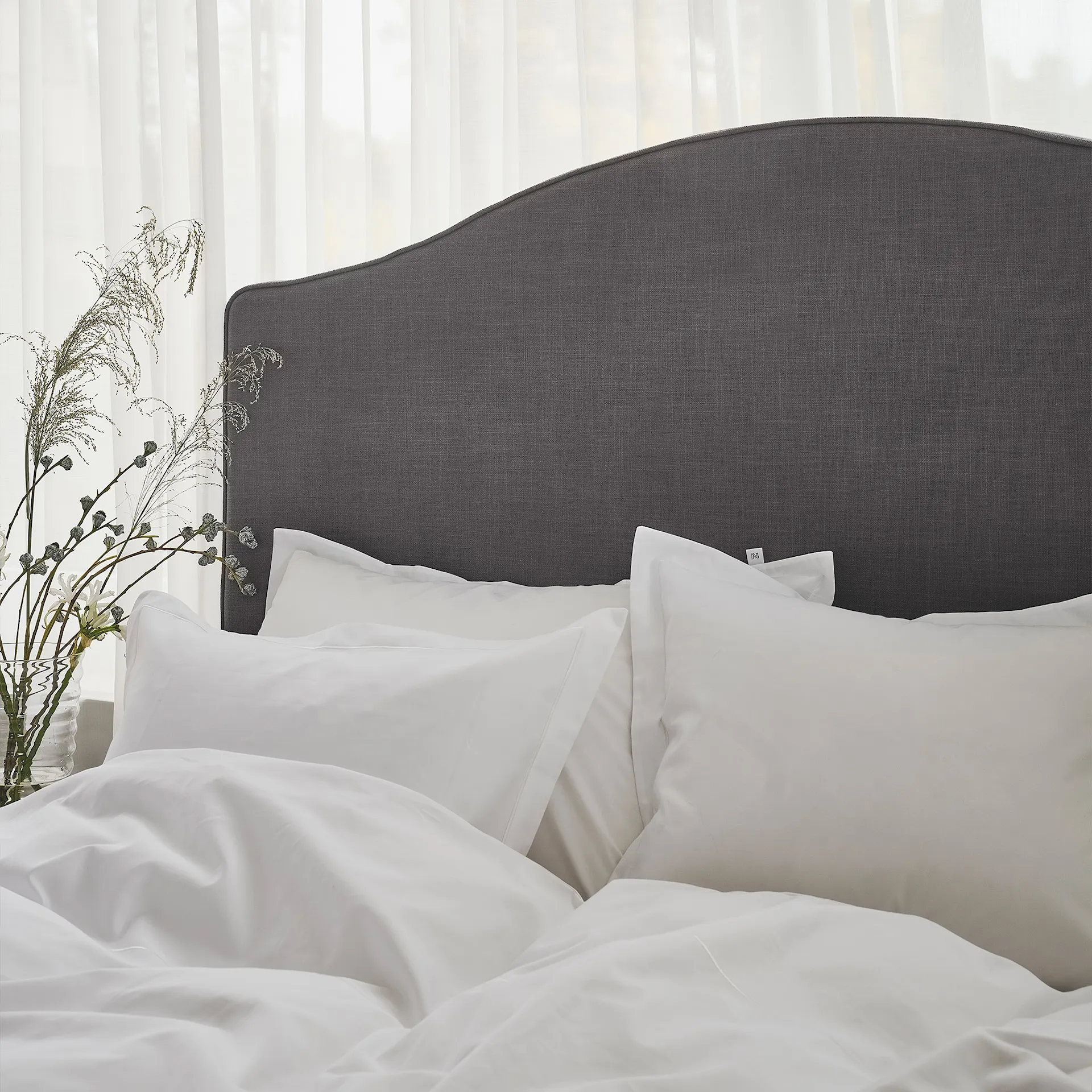 Carlita headboard linen dark gray - Mille Notti - NO GA