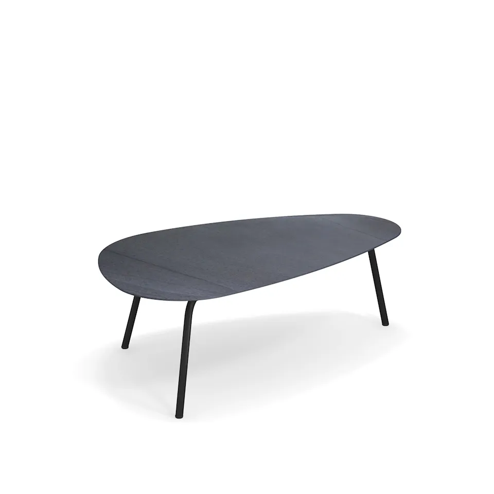 Terramare Large Coffee Table, Frame: Black, Top: Porcelain Stoneware, Basaltina