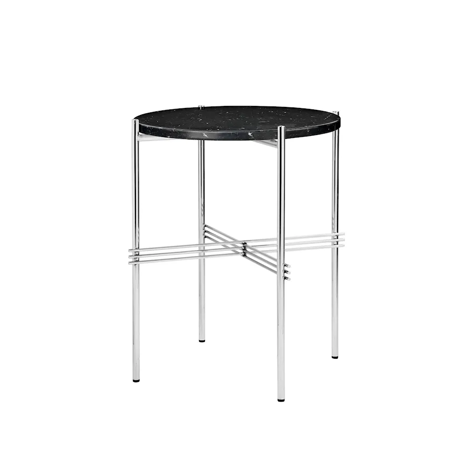 TS Side Table - Round, Ø40 Polished Steel Base