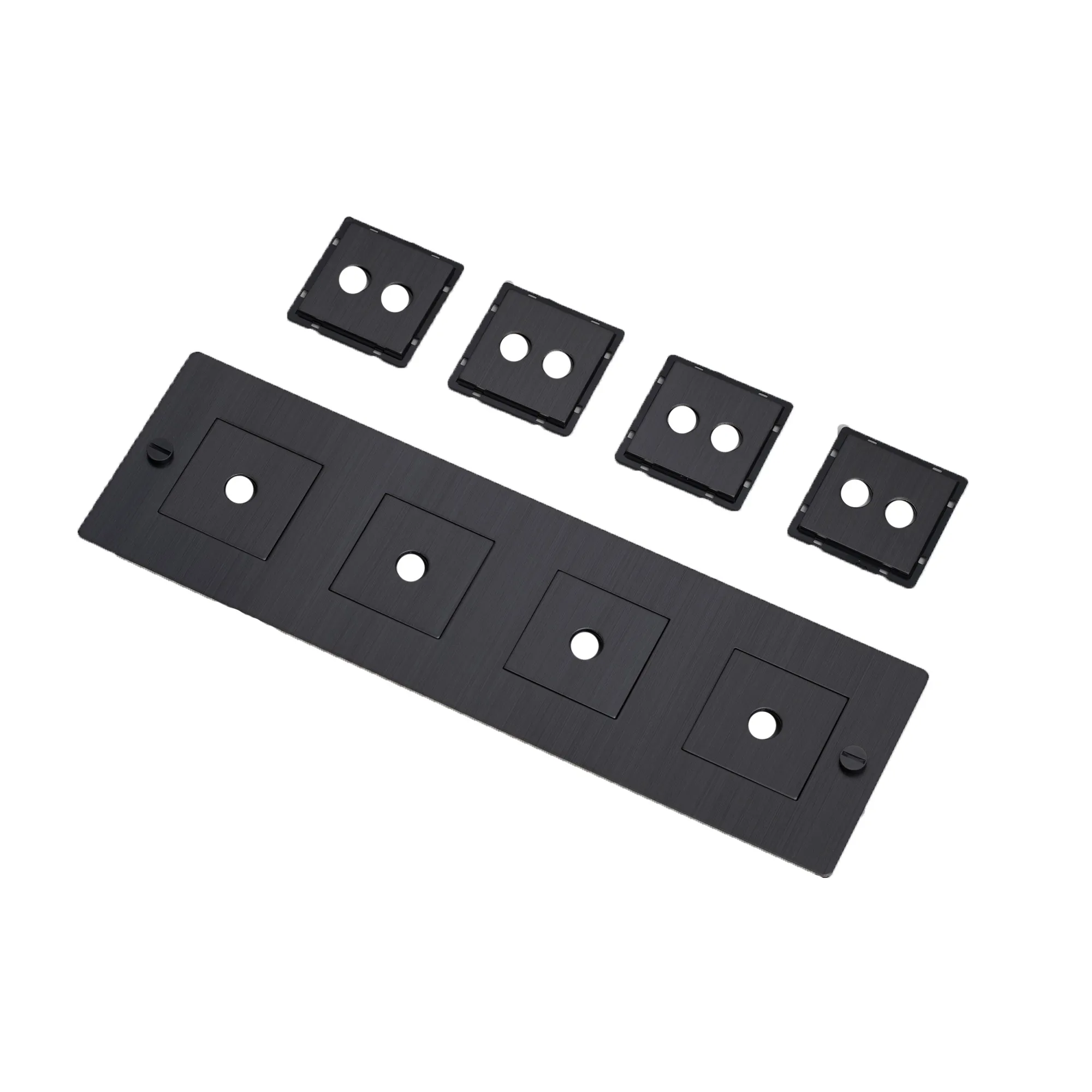 4G Wall Plate Horizontal With Infills - 1