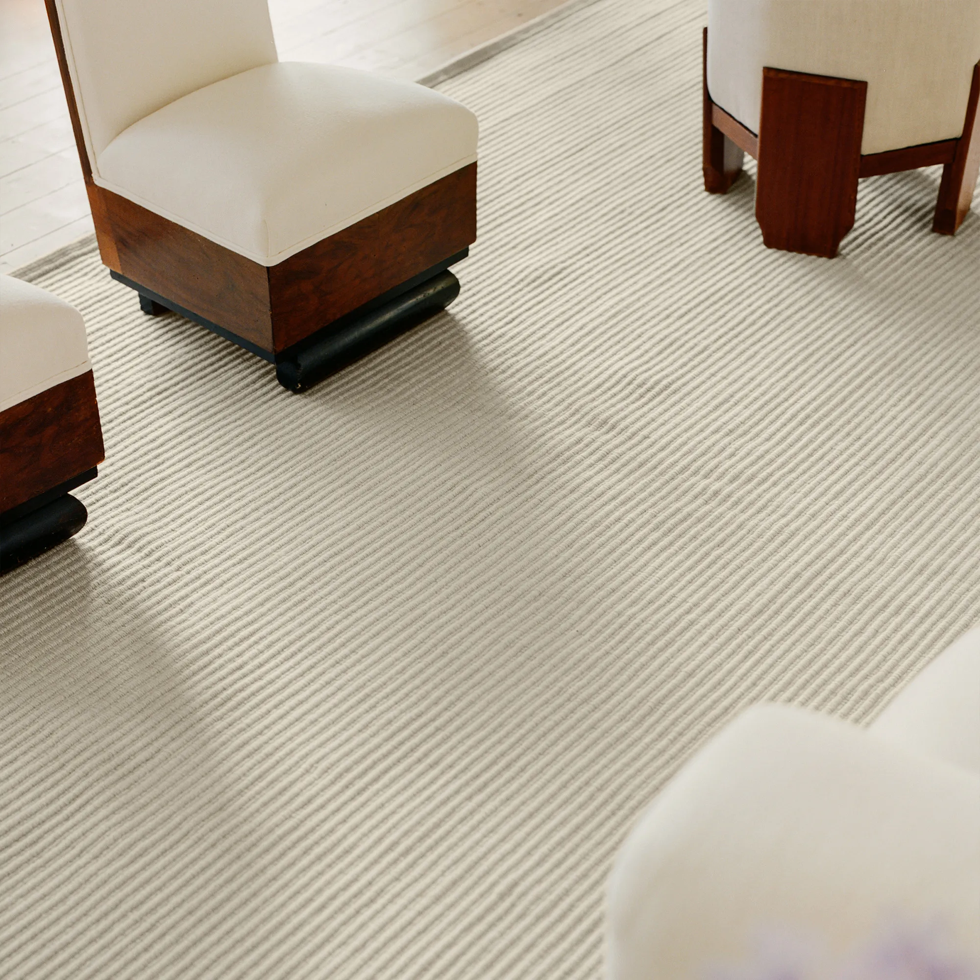 Contour Warm White Wool Rug - 3