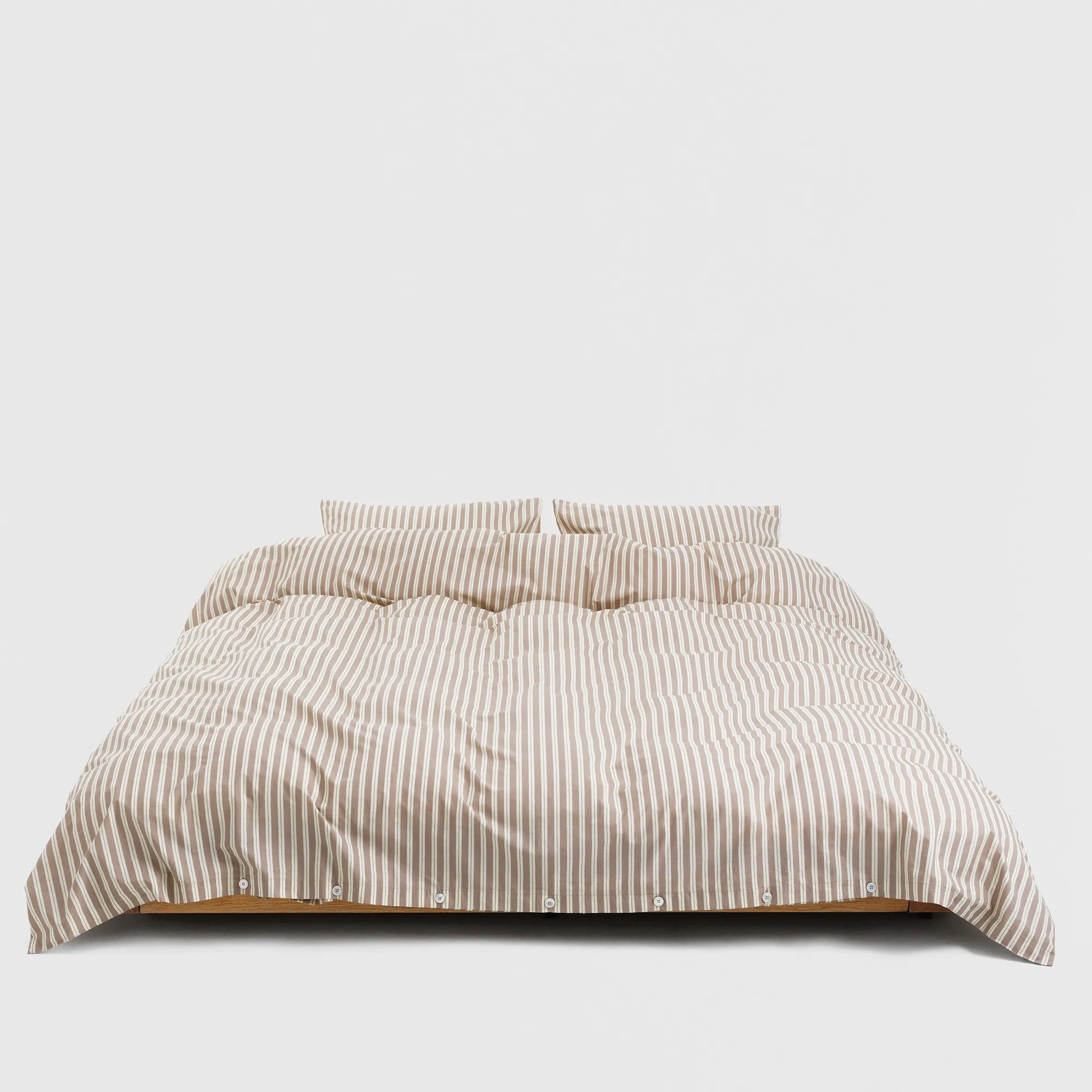 Percale Clay Stripes Duvet Cover - 4