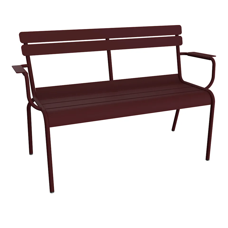 Luxembourg 2-Seater Garden Bench - Black Cherry