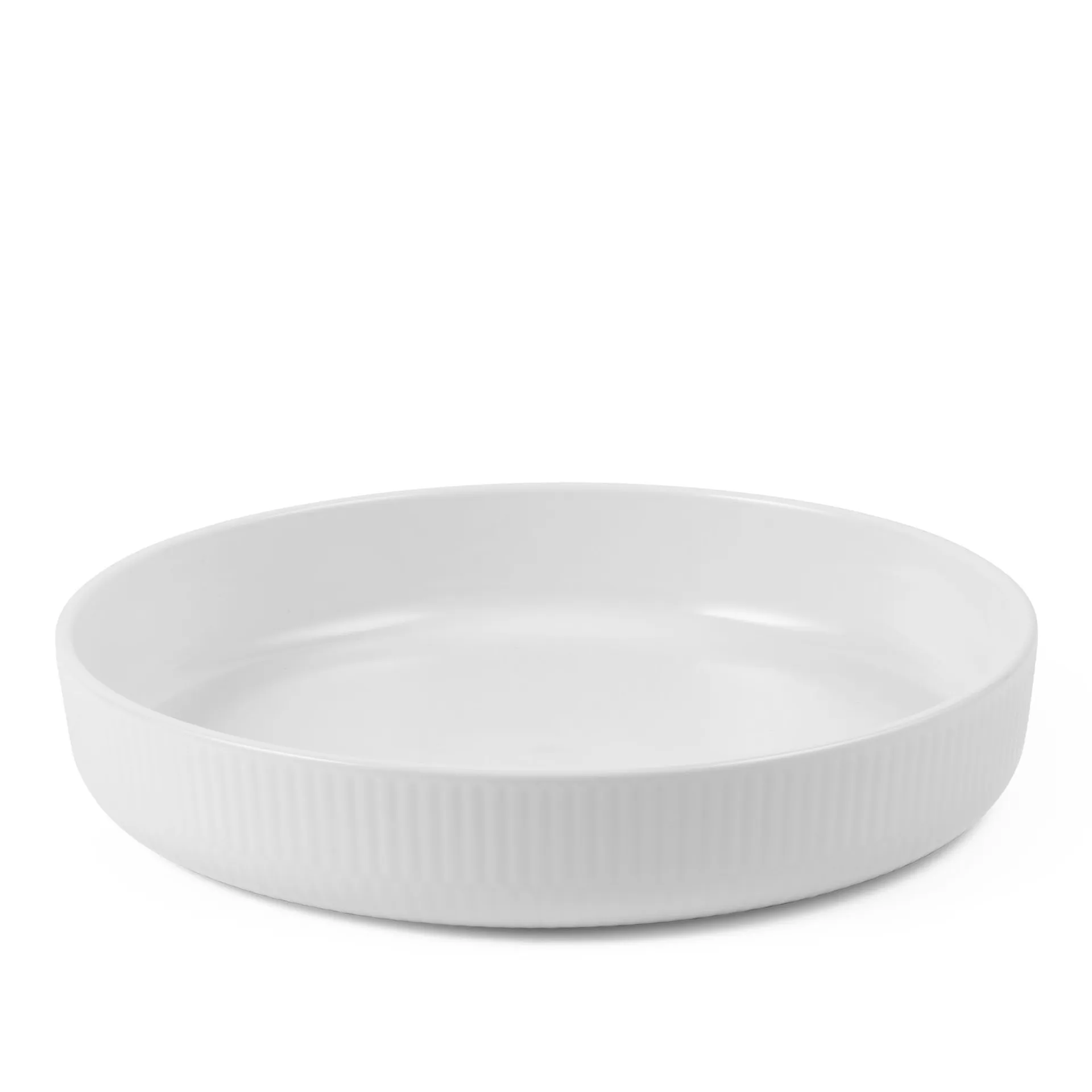 White Fluted Baking Dish 27 cm - Royal Copenhagen - NO GA