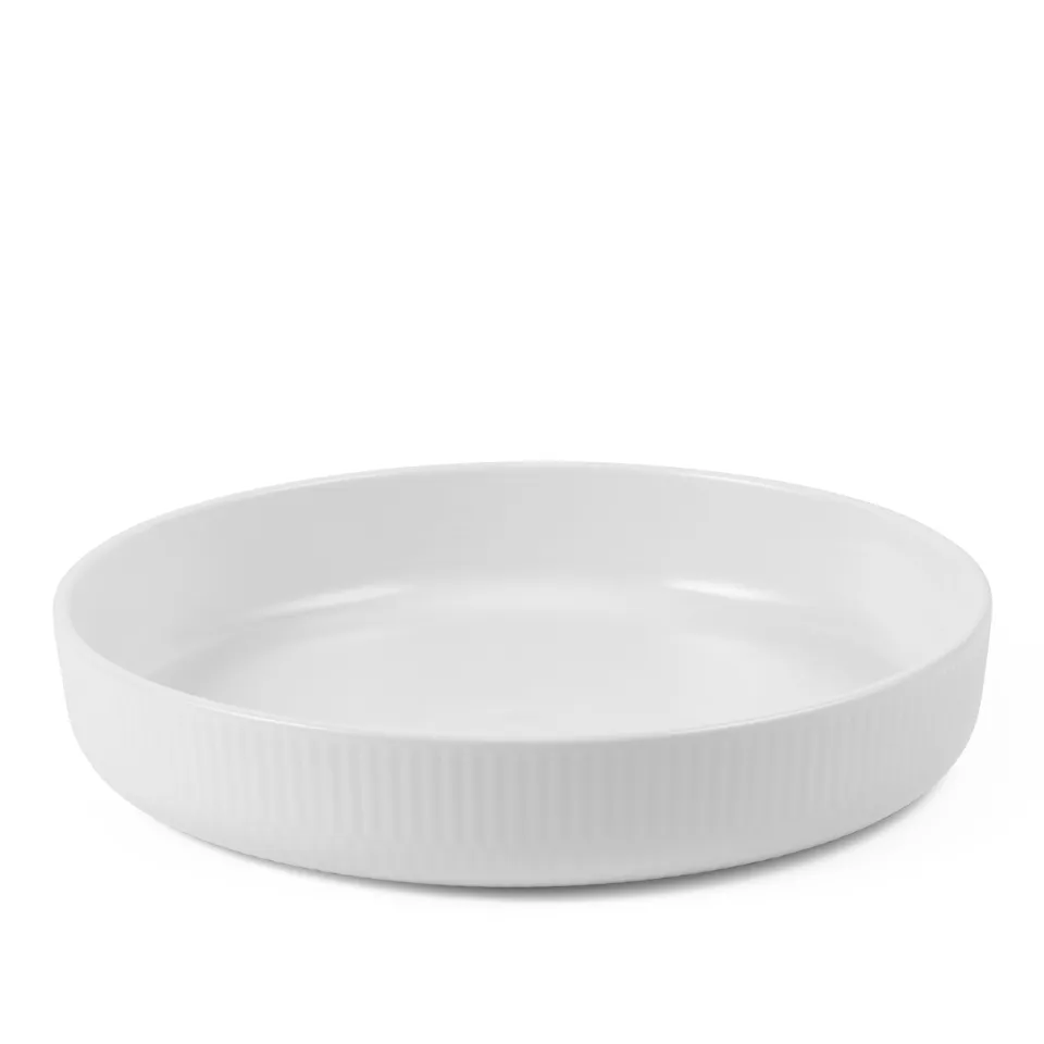 White Fluted Baking Dish 27 cm