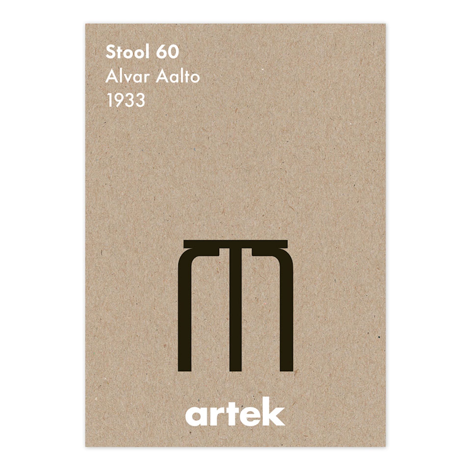 Icon Poster – Stool 60 Greige - Artek - NO GA