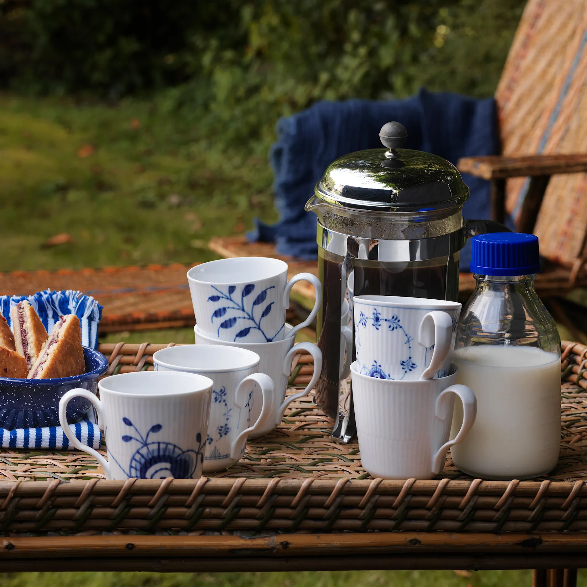 Blue Fluted Mega Mug 38 cl 2 pcs - Royal Copenhagen - NO GA