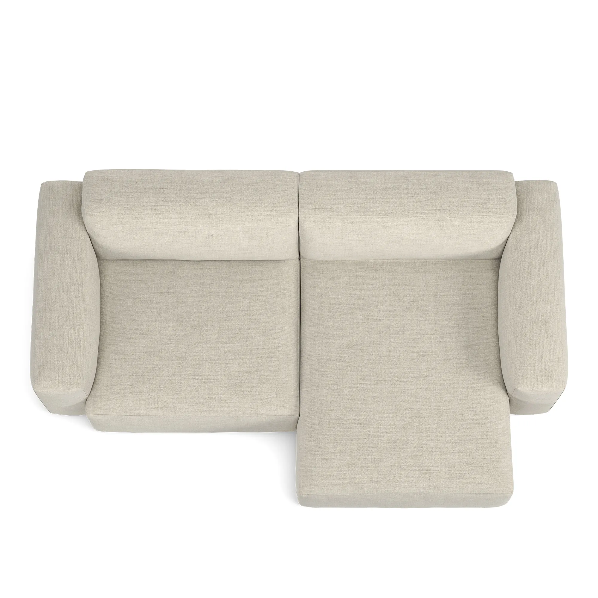 Brick 2-Seater Chaise Lounge Right - 8