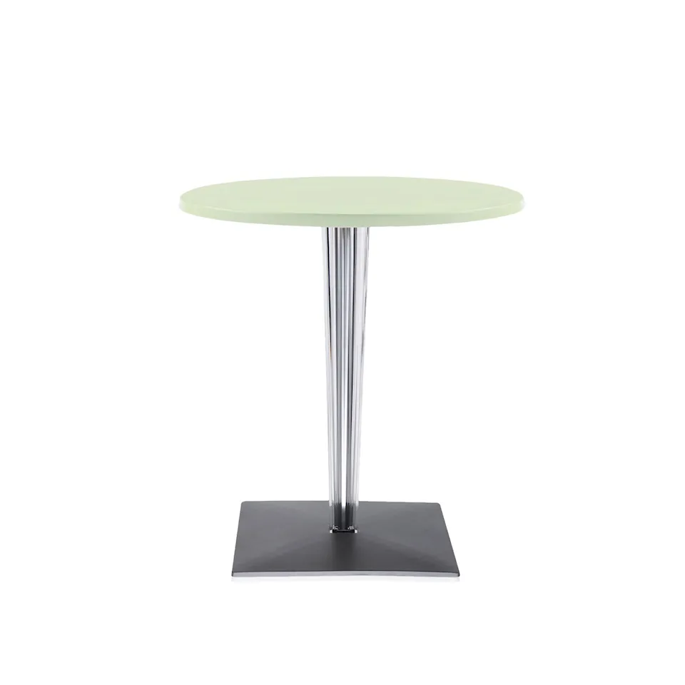 Top Top Table 4210 Ø60, Green Melamine Top, Square Base