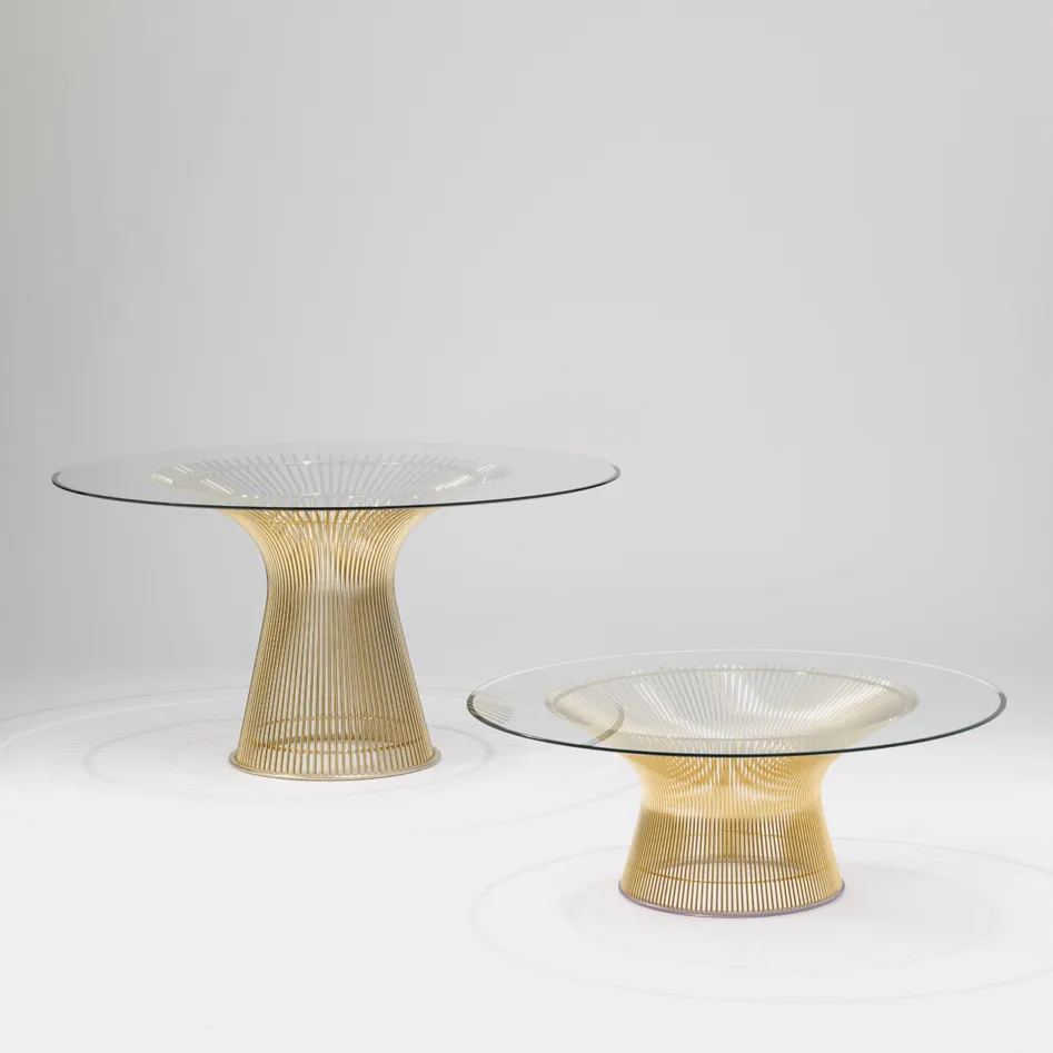 Platner sofabord Ø 107 cm 18K Guld - 2