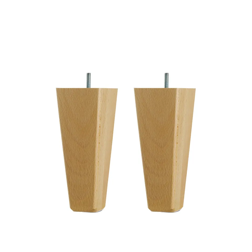 DUX Bed Leg Conical Beech Natural 2-pack