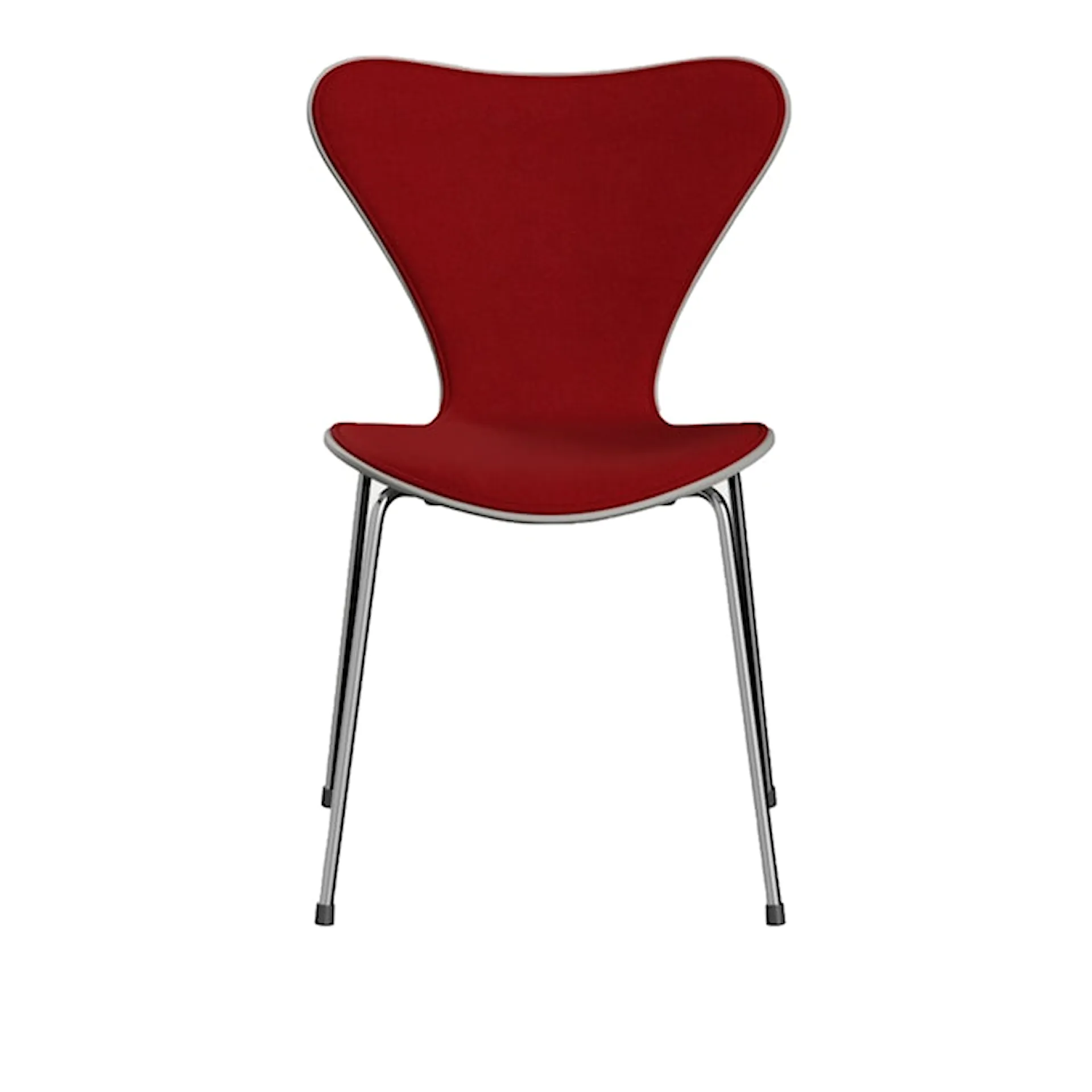 Series 7 chair 3107 front upholstered fabric steel frame chrome - Fritz Hansen - Arne Jacobsen - NO GA