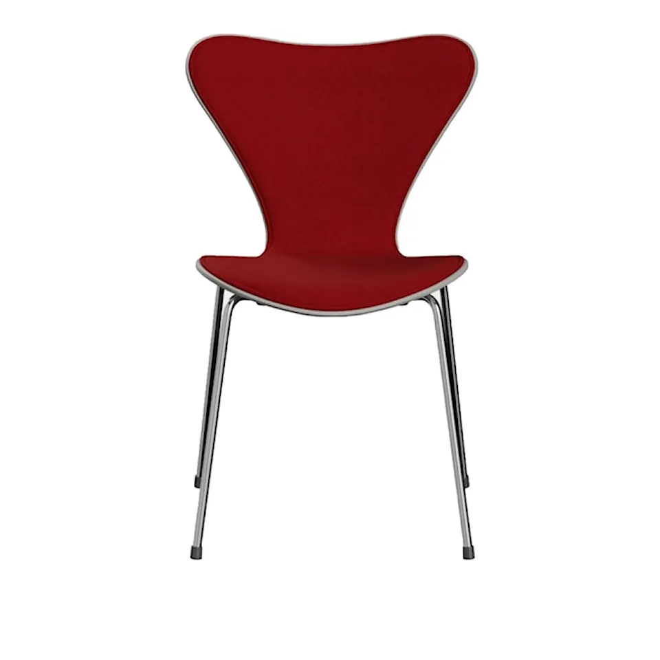 Series 7 chair 3107 front upholstered fabric steel frame chrome