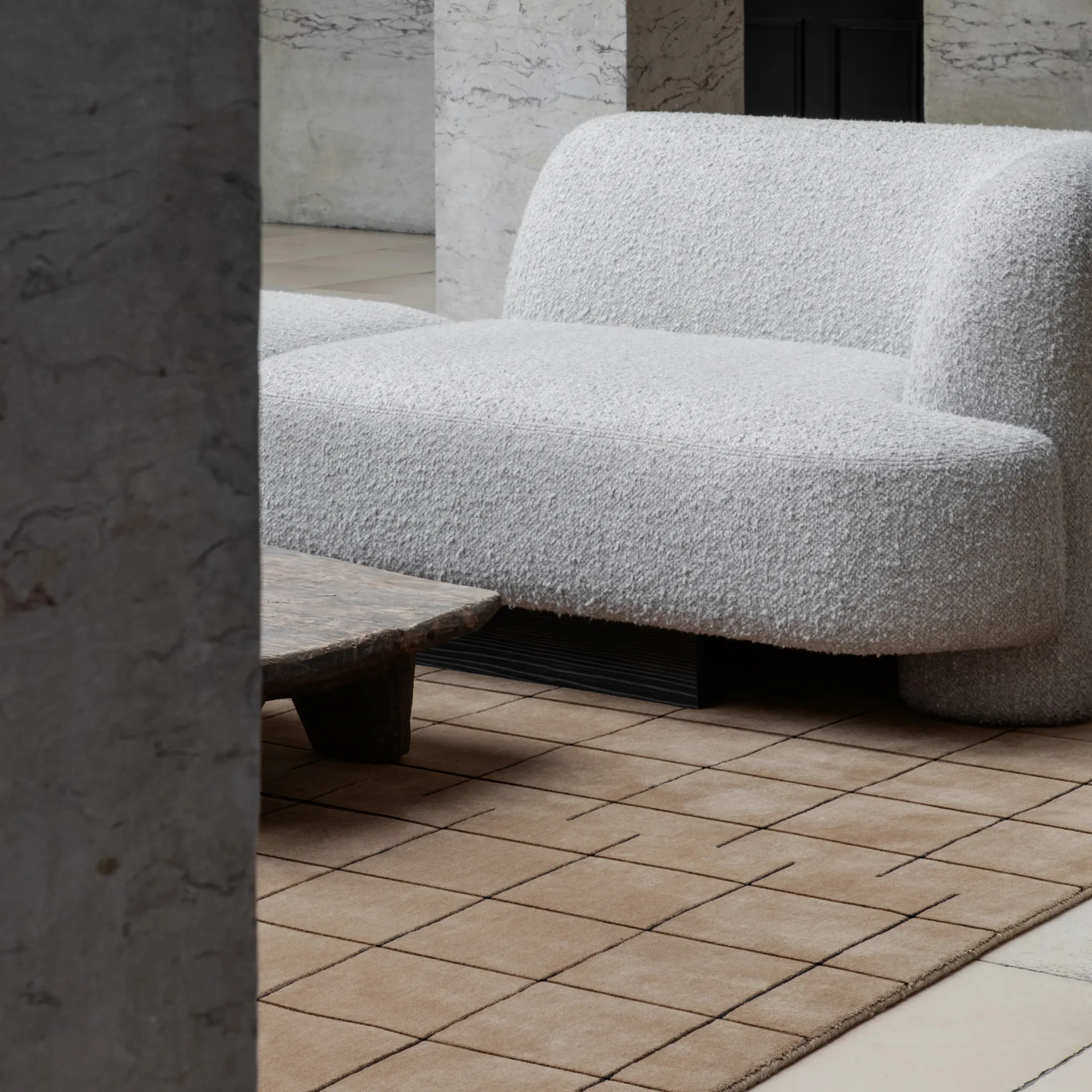 Grid Chestnut/Black Wool Rug - 6