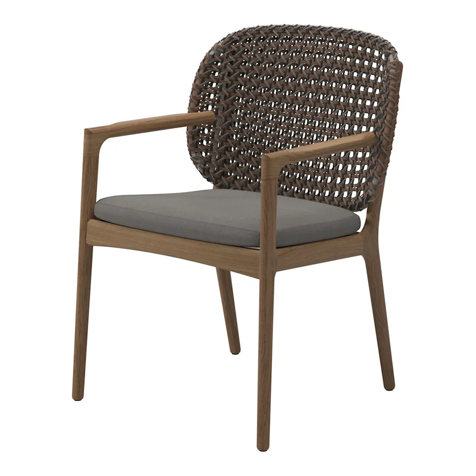 Kay Dining Chair with Arms Brindle/ Rainy Grey