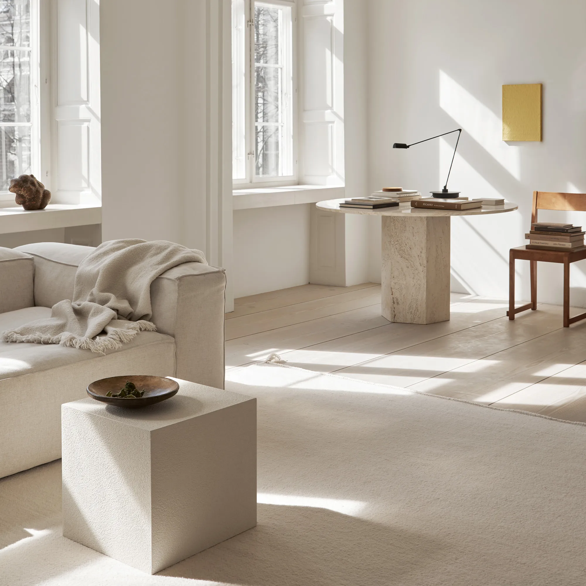 Merino Natural White Wool Rug - 7