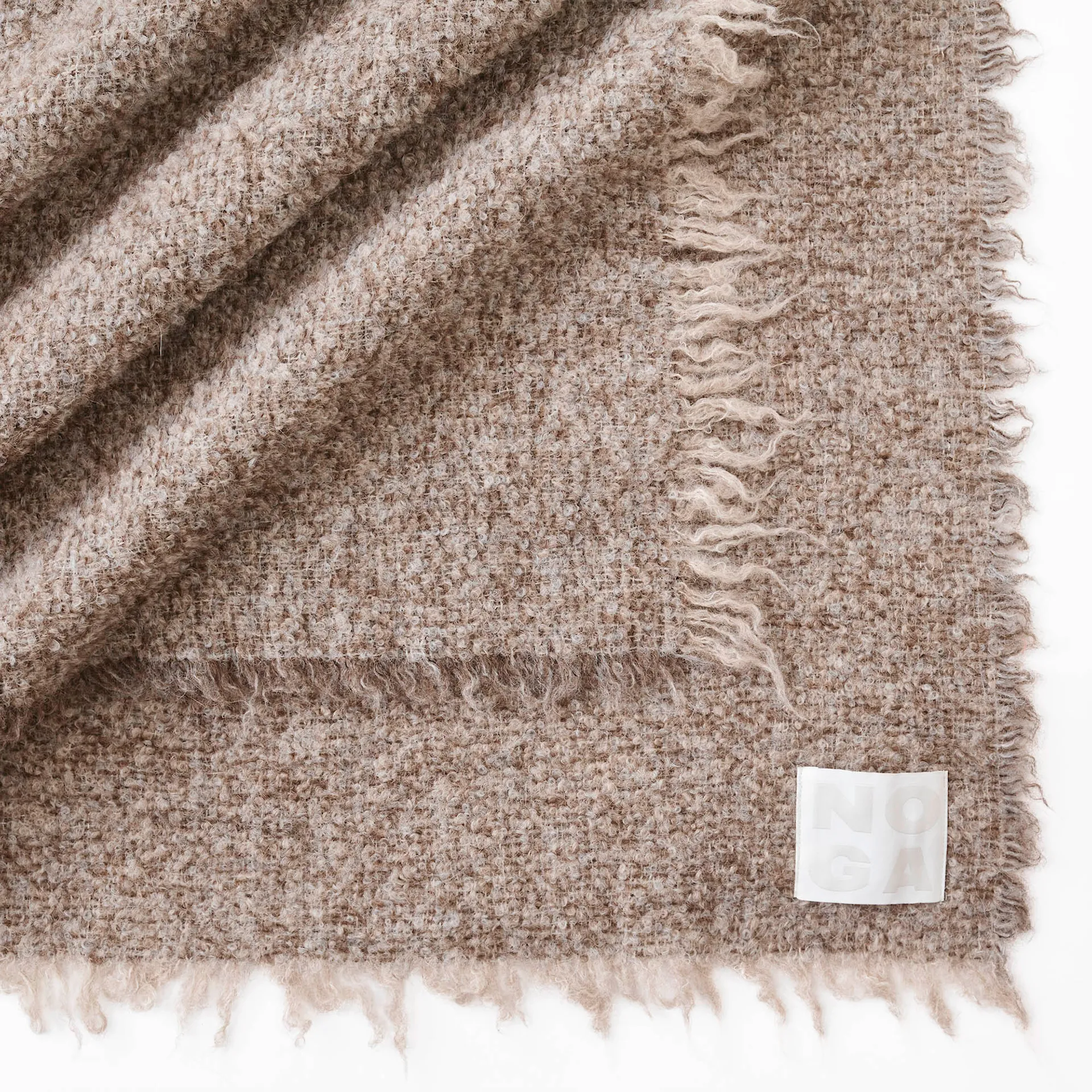 Alpaca Bouclé Throw Walnut Brown - NO GA - NO GA