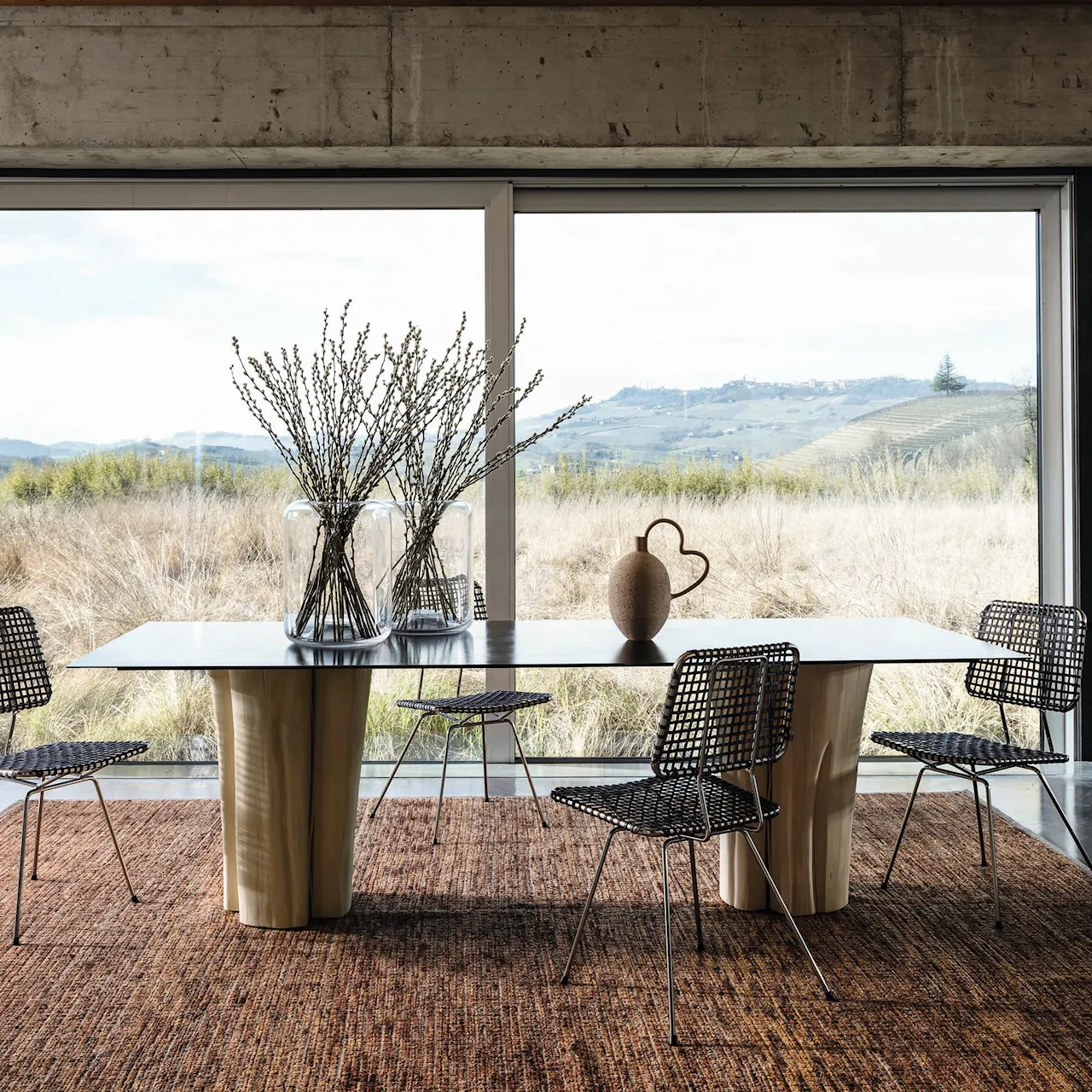 Brick Rectangular Dining Table