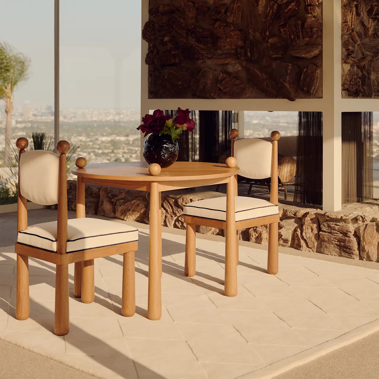 Diamond Dusty White wool rug