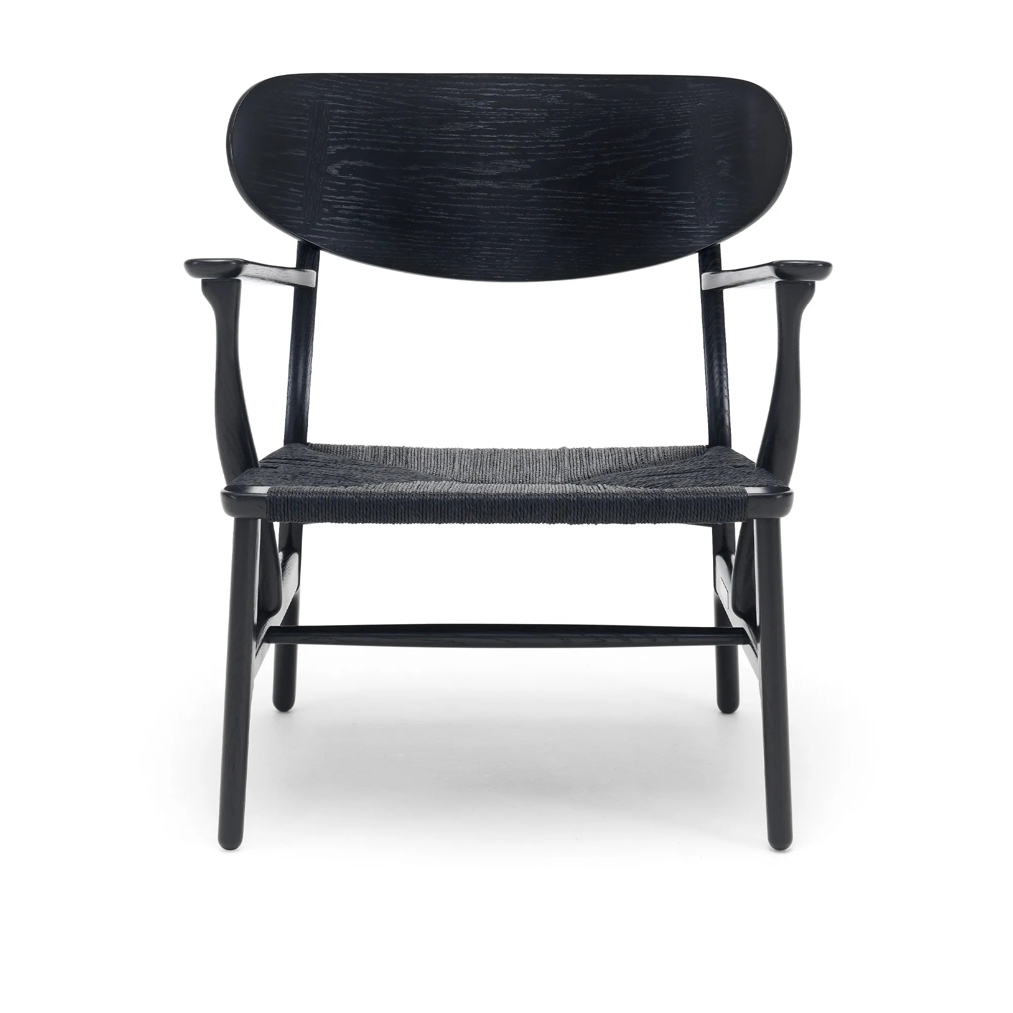 CH22 Armchair Oak/Black Cord - 1