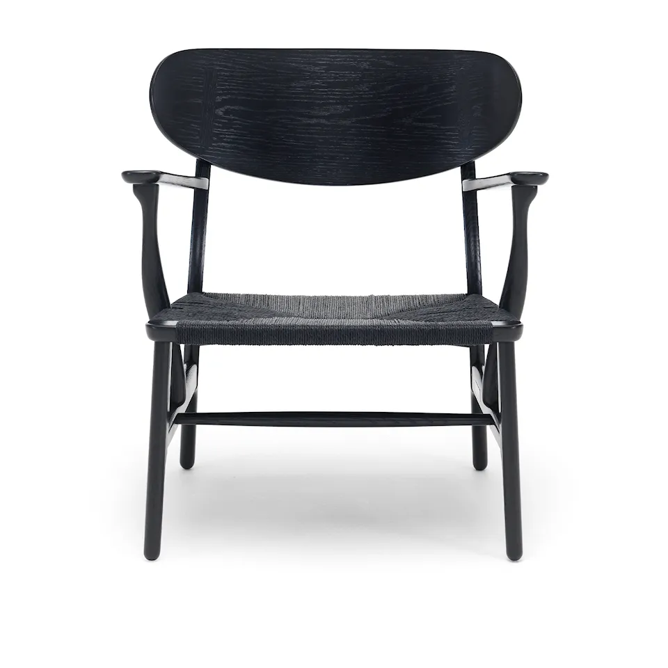 CH22 Armchair Oak/Black Cord