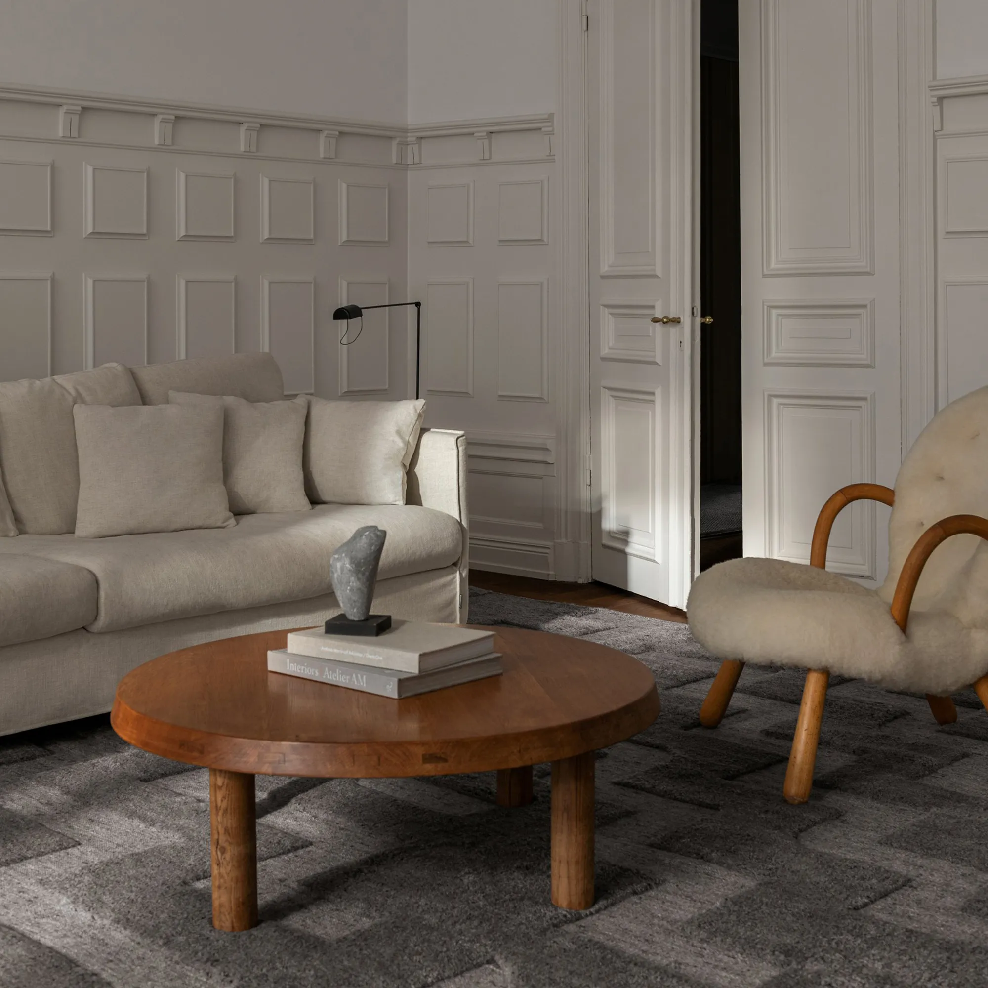 Boho Gray Mix wool rug - 4