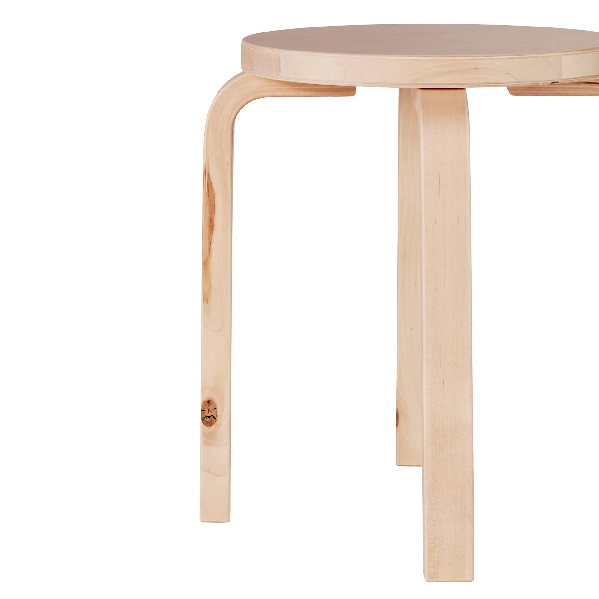 Special Edition of Stool E60 Wild Birch, Signed Formafantasma - Artek - Alvar Aalto - NO GA