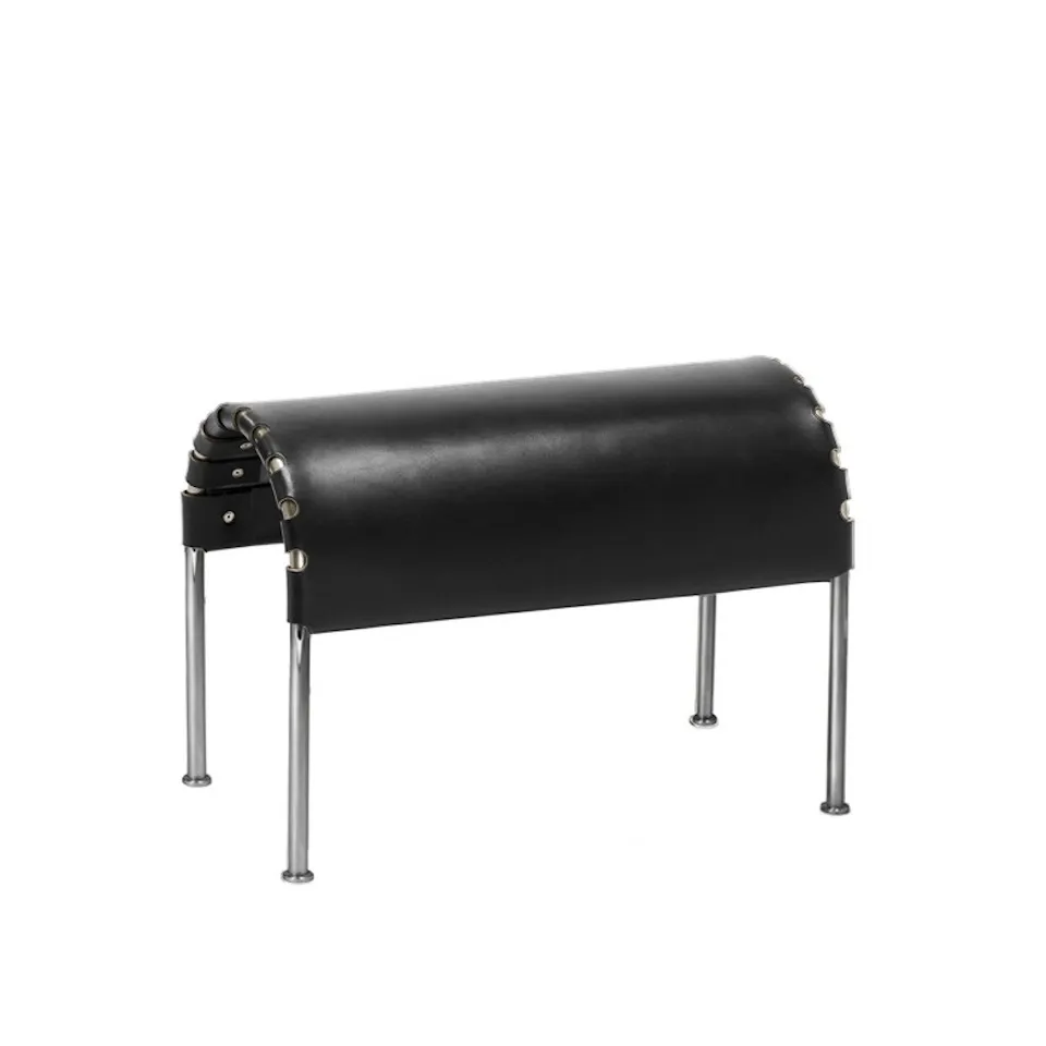 Bruno Footstool Matt Chrome