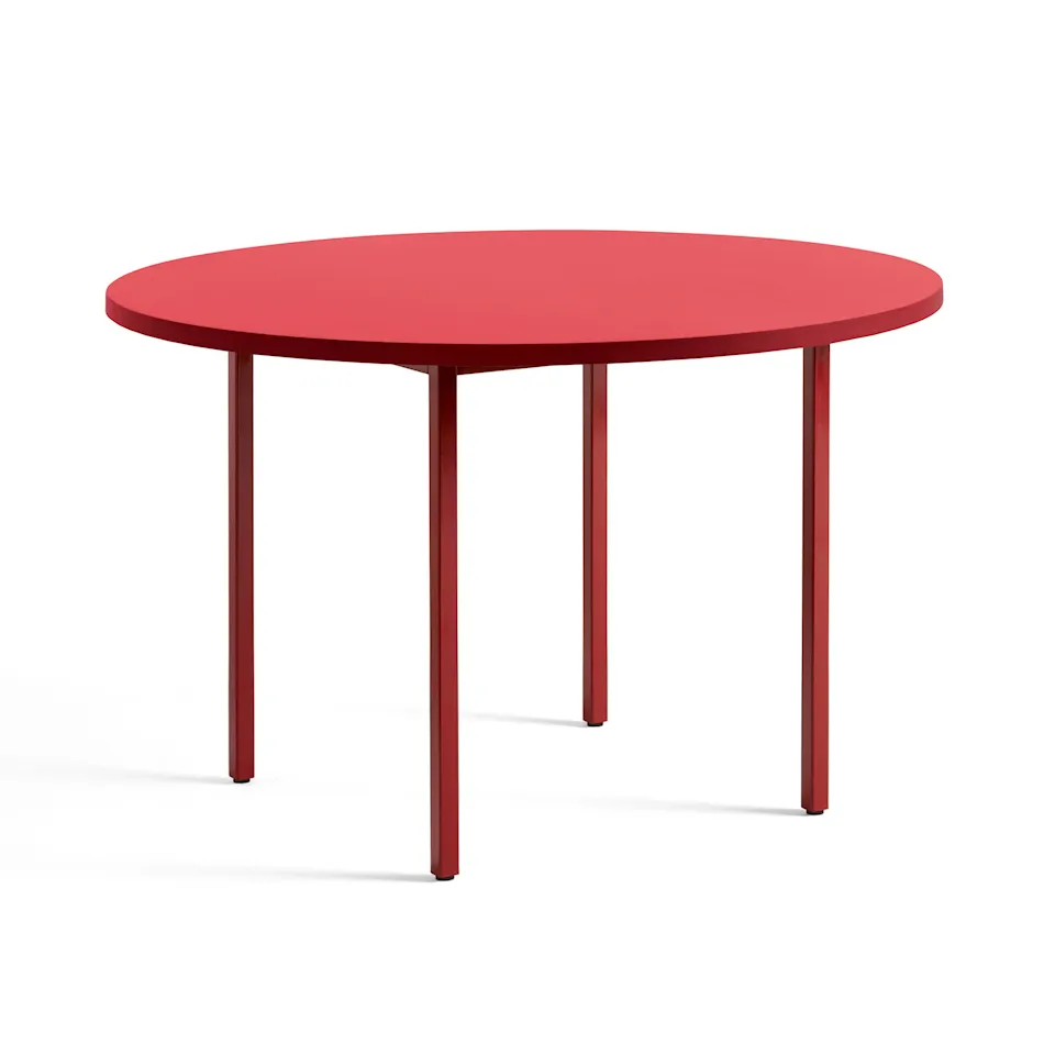 Two-Colour Table Round 120 Red / Maroon Red