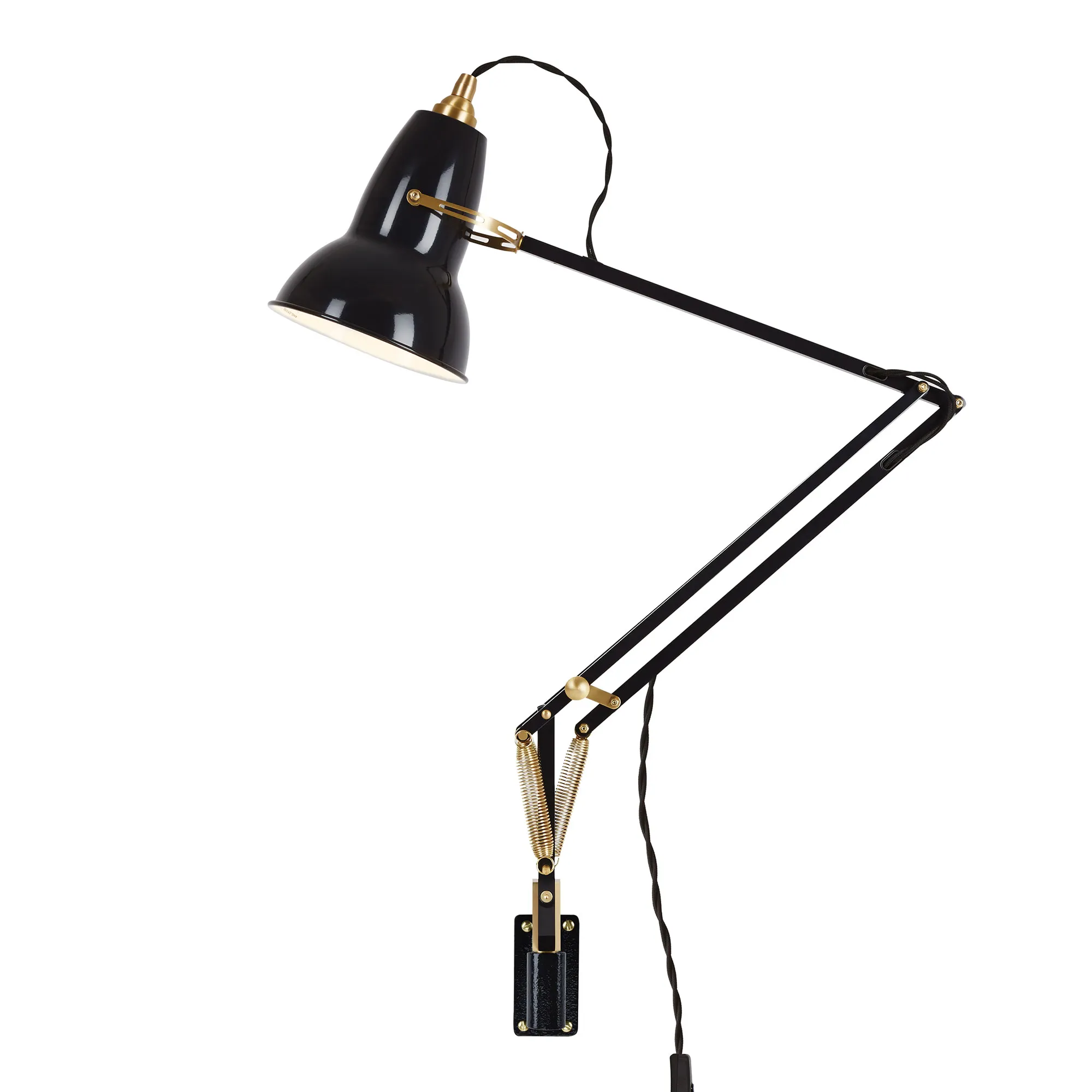 Original 1227 Brass Lamp With Wall Bracket - 1