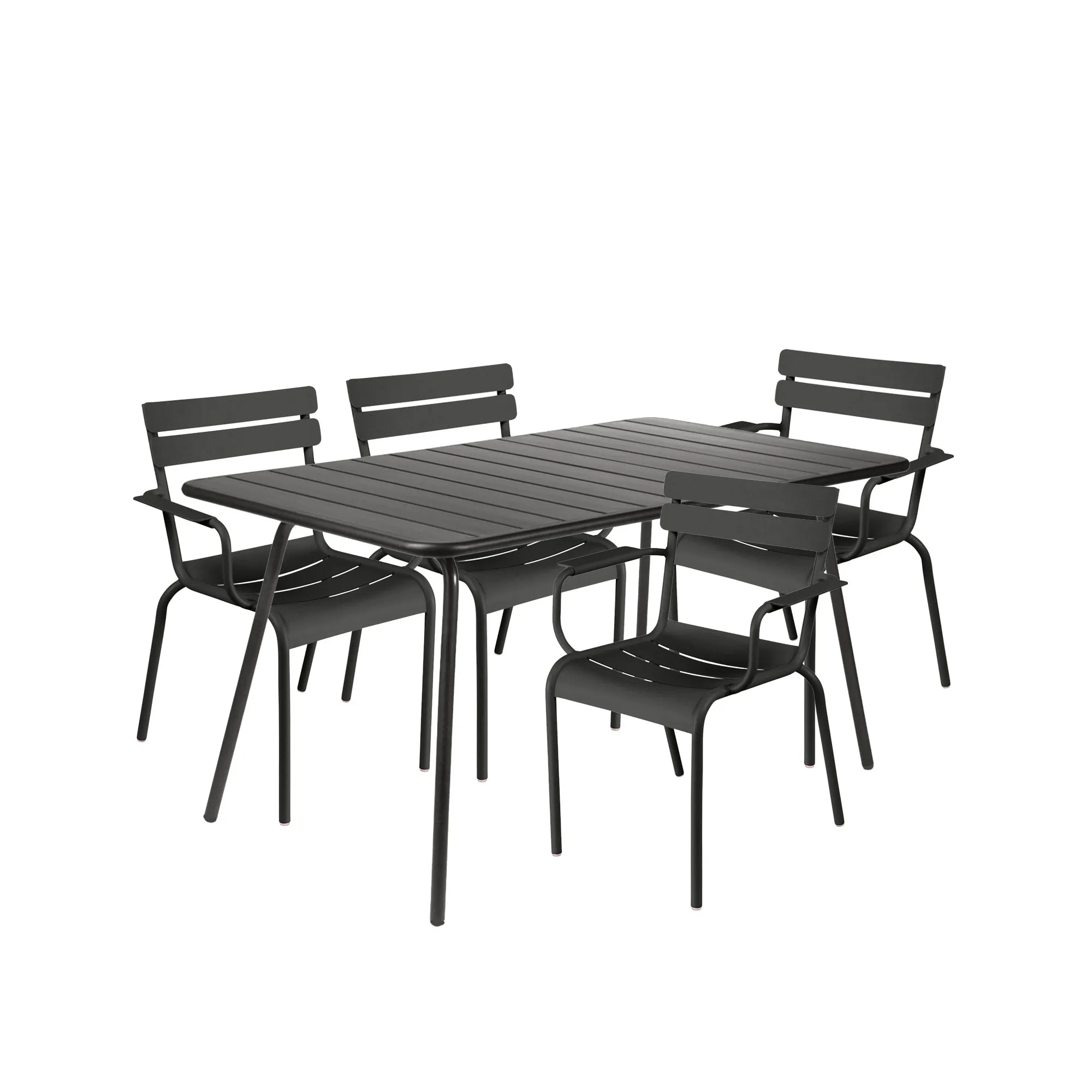 Luxembourg dining set table & 4 armchairs - 1