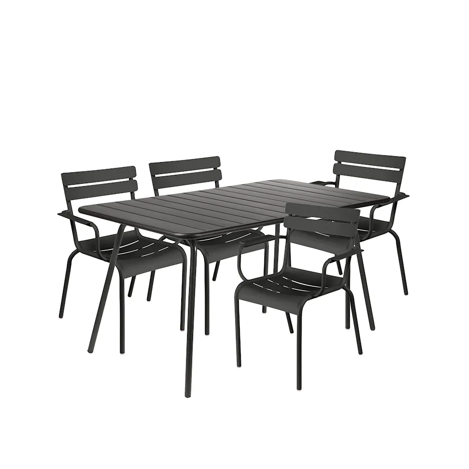 Luxembourg dining set table & 4 armchairs
