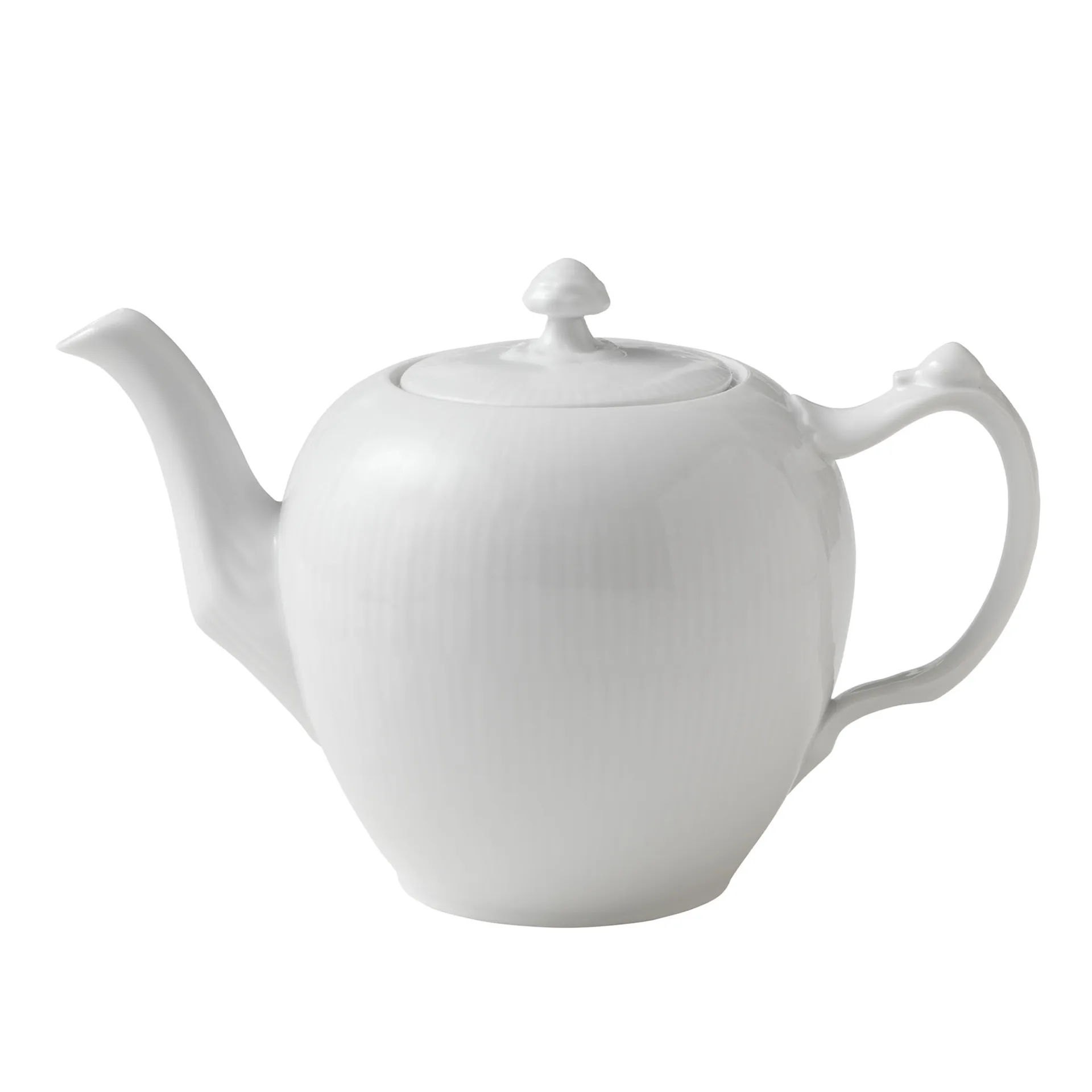 White Fluted Teapot 1 L - Royal Copenhagen - NO GA