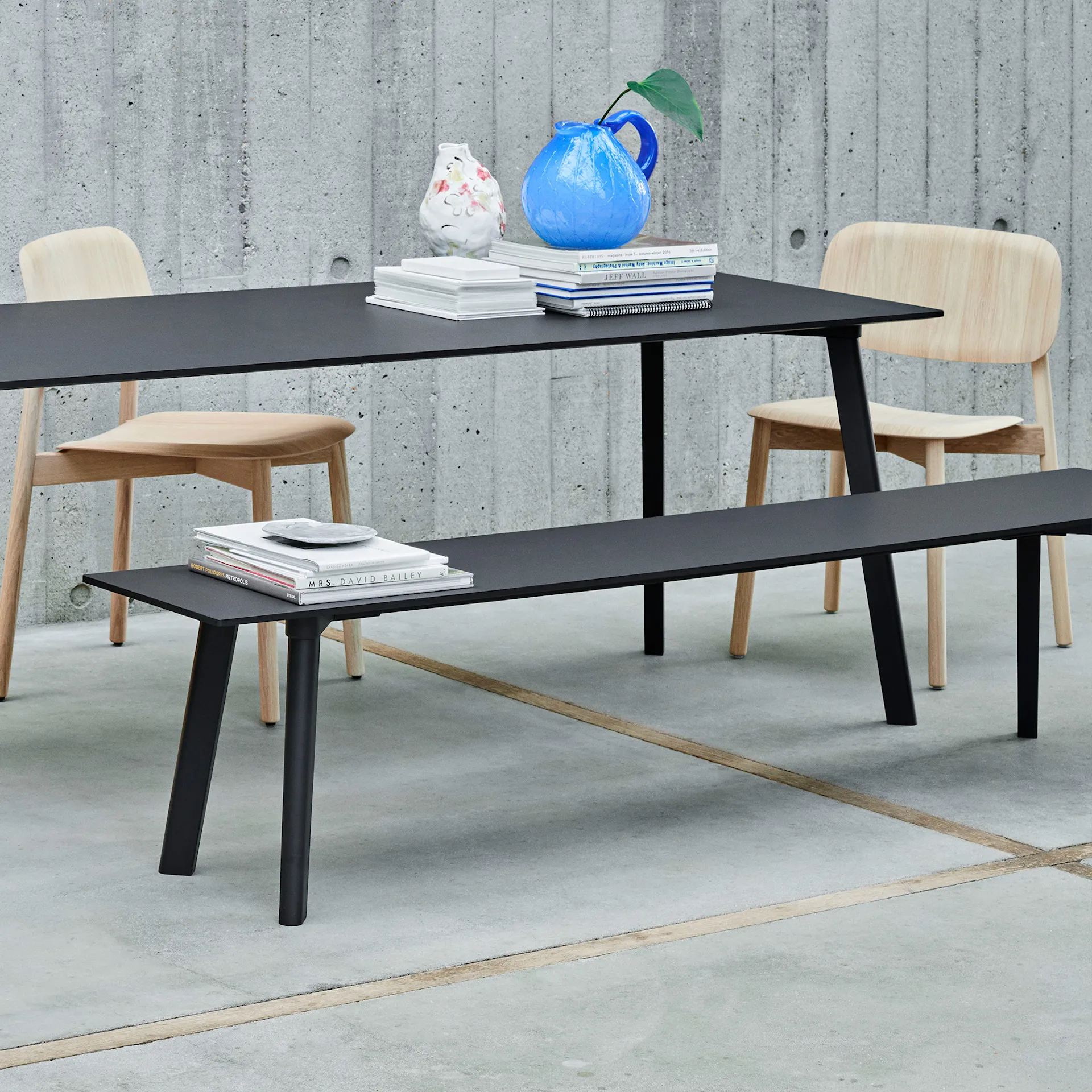 CPH Deux 215 2.0 Bench 200 cm Ink Black - HAY - Ronan & Erwan Bouroullec - NO GA