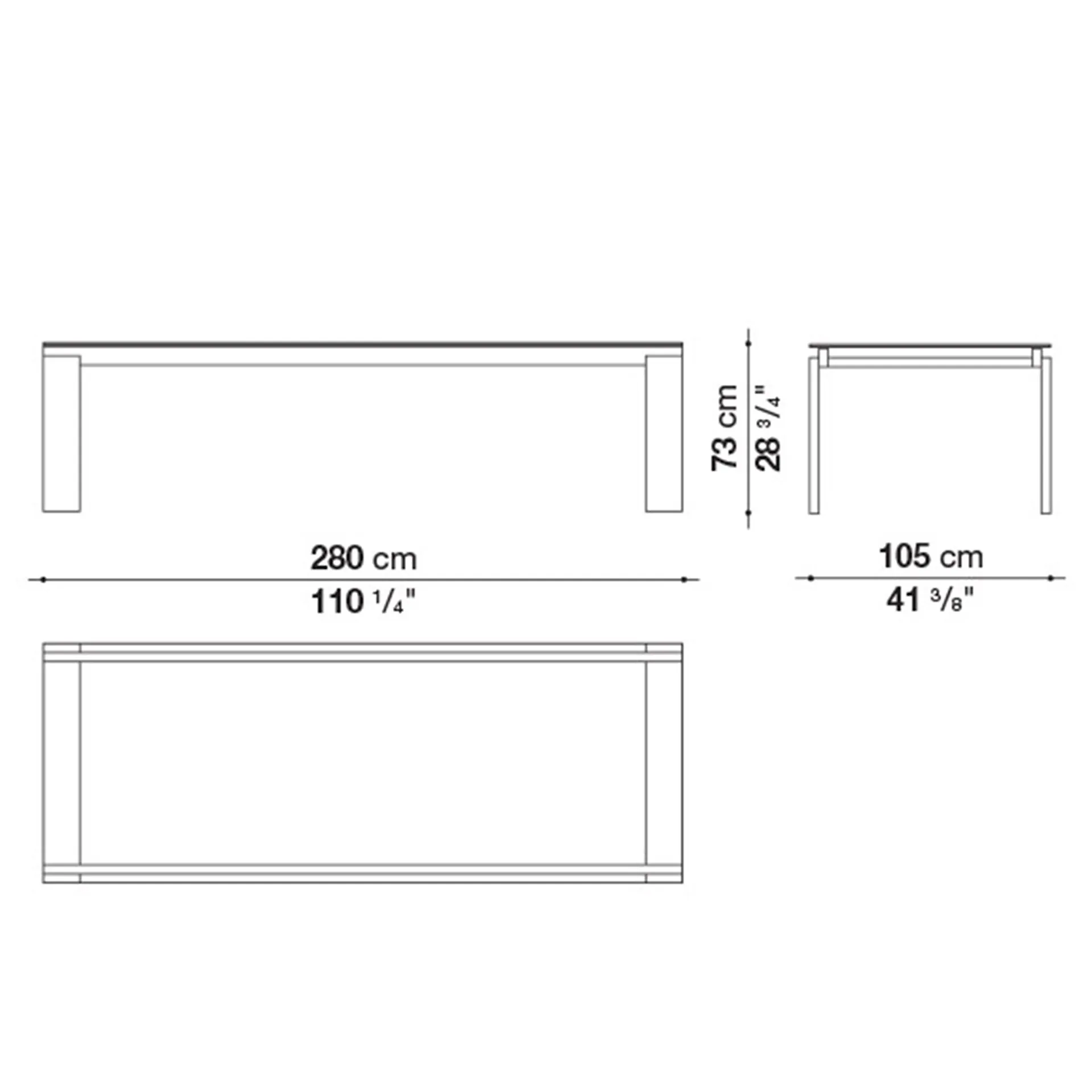 Parallel Structure Glass Table - B&B Italia - Michael Anastassiades - NO GA