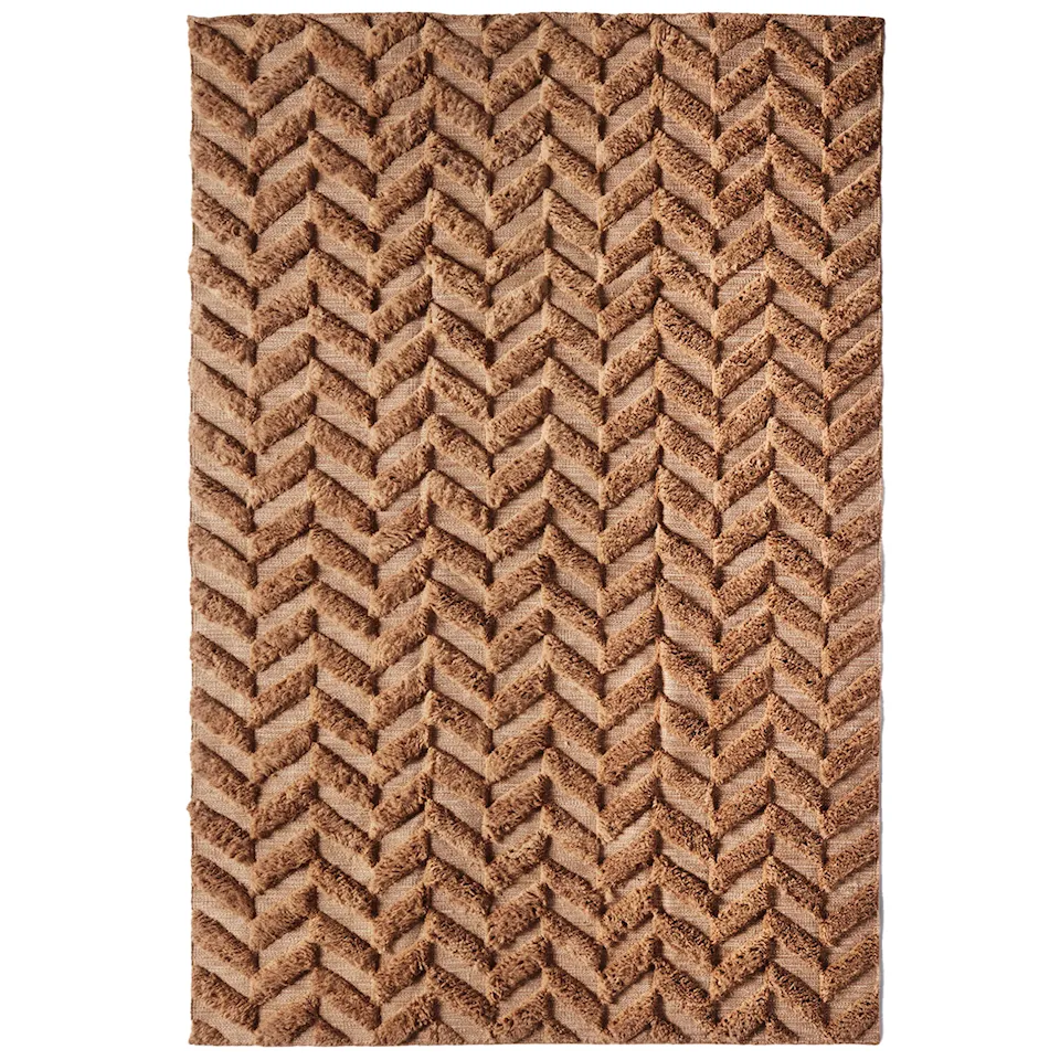 Herringbone Brown wollen vloerkleed