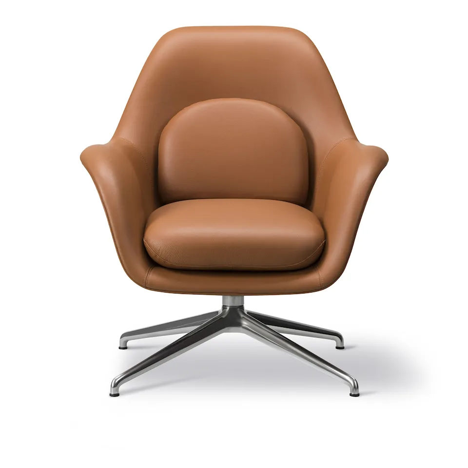 Swoon Petit Swivel Lounge Chair Chrome